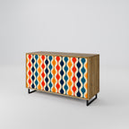 COLORFUL NOSTALGIA 2-Door Sideboard in Oak Effect