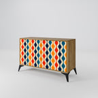 COLORFUL NOSTALGIA 2-Door Sideboard in Oak Effect