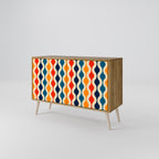 COLORFUL NOSTALGIA 2-Door Sideboard in Oak Effect