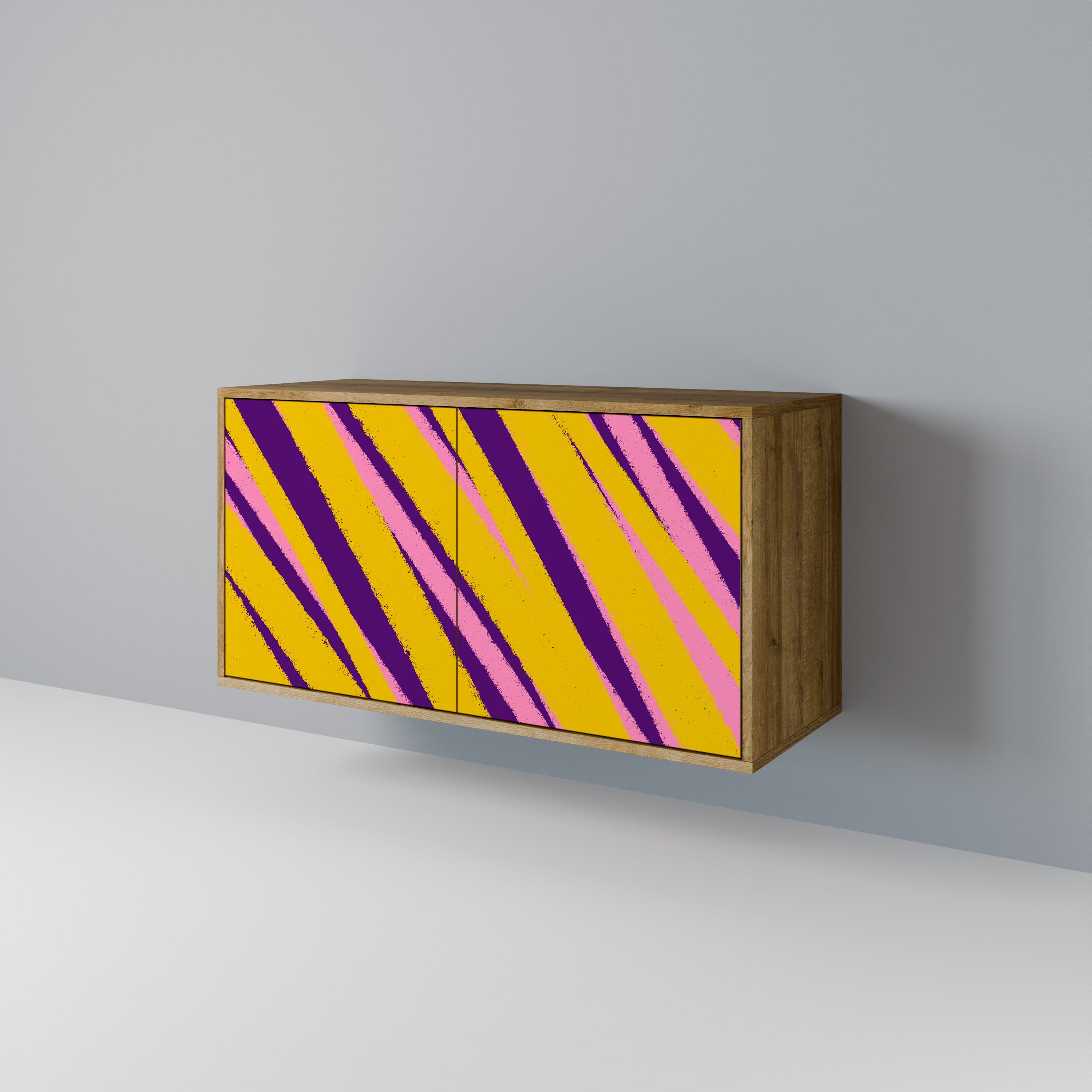 Aparador de 2 puertas con efecto roble LOS SUEÑOS SE HACEN REALIDAD