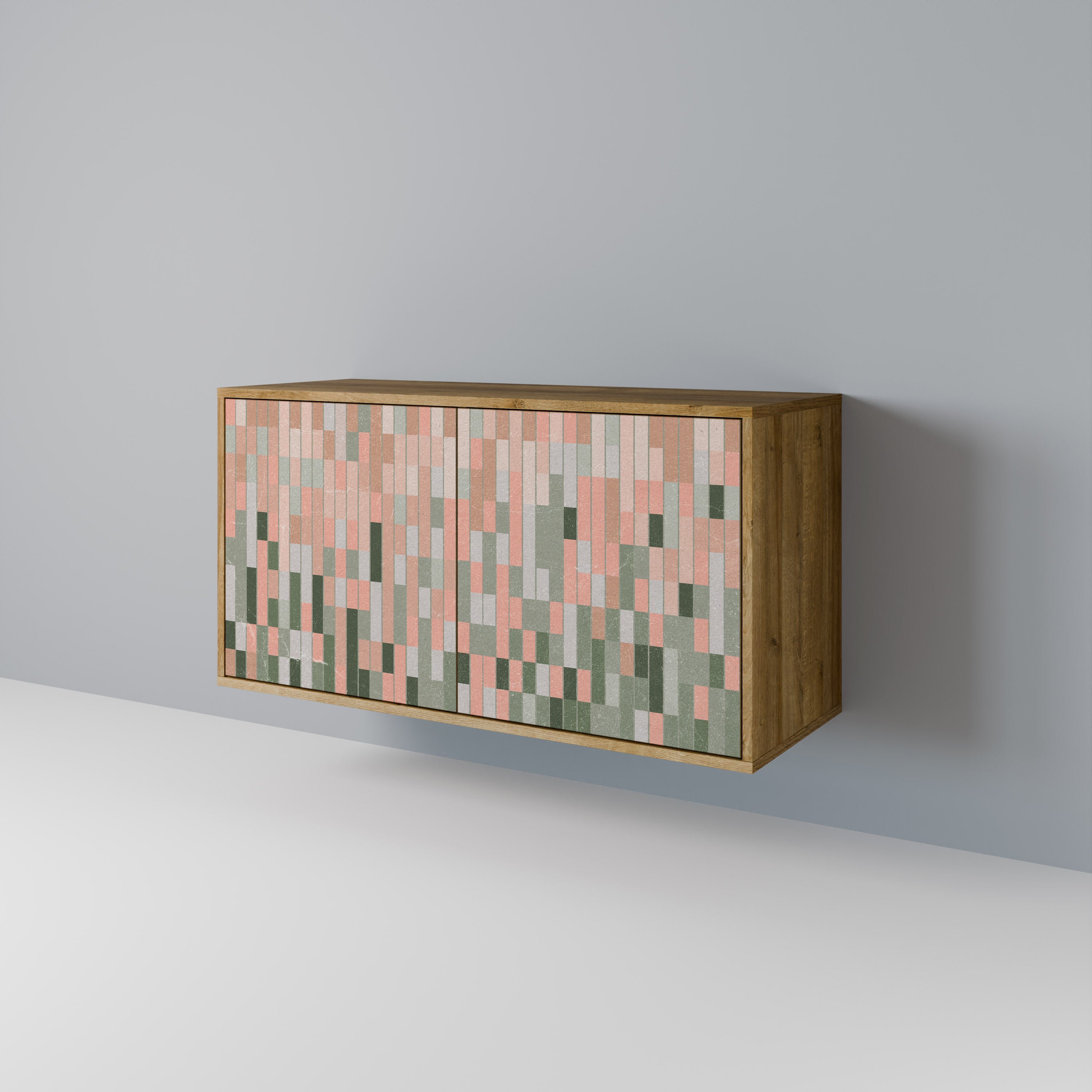 CONSTRUYENDO EL FUTURO Aparador de 2 puertas efecto roble