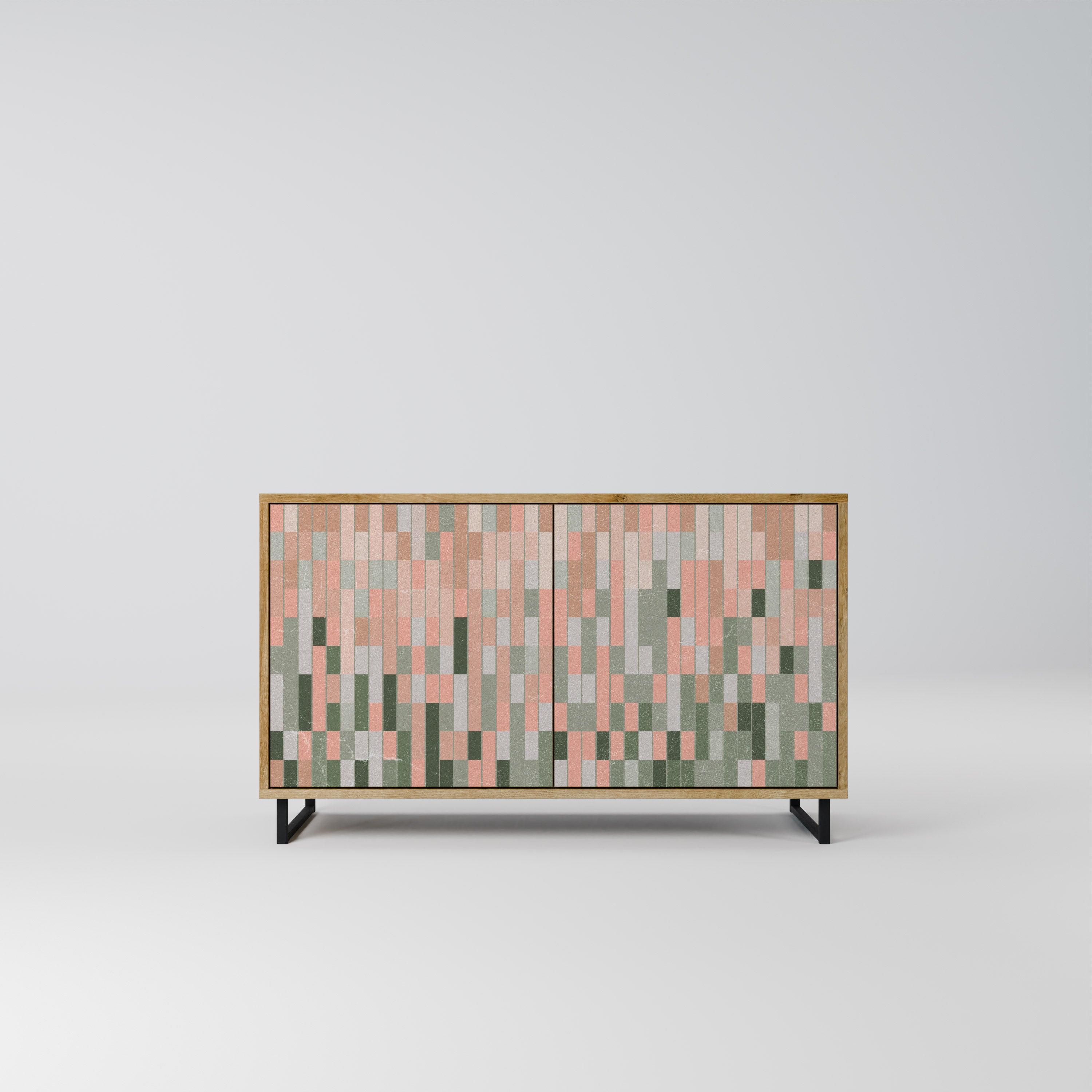 CONSTRUYENDO EL FUTURO Aparador de 2 puertas efecto roble