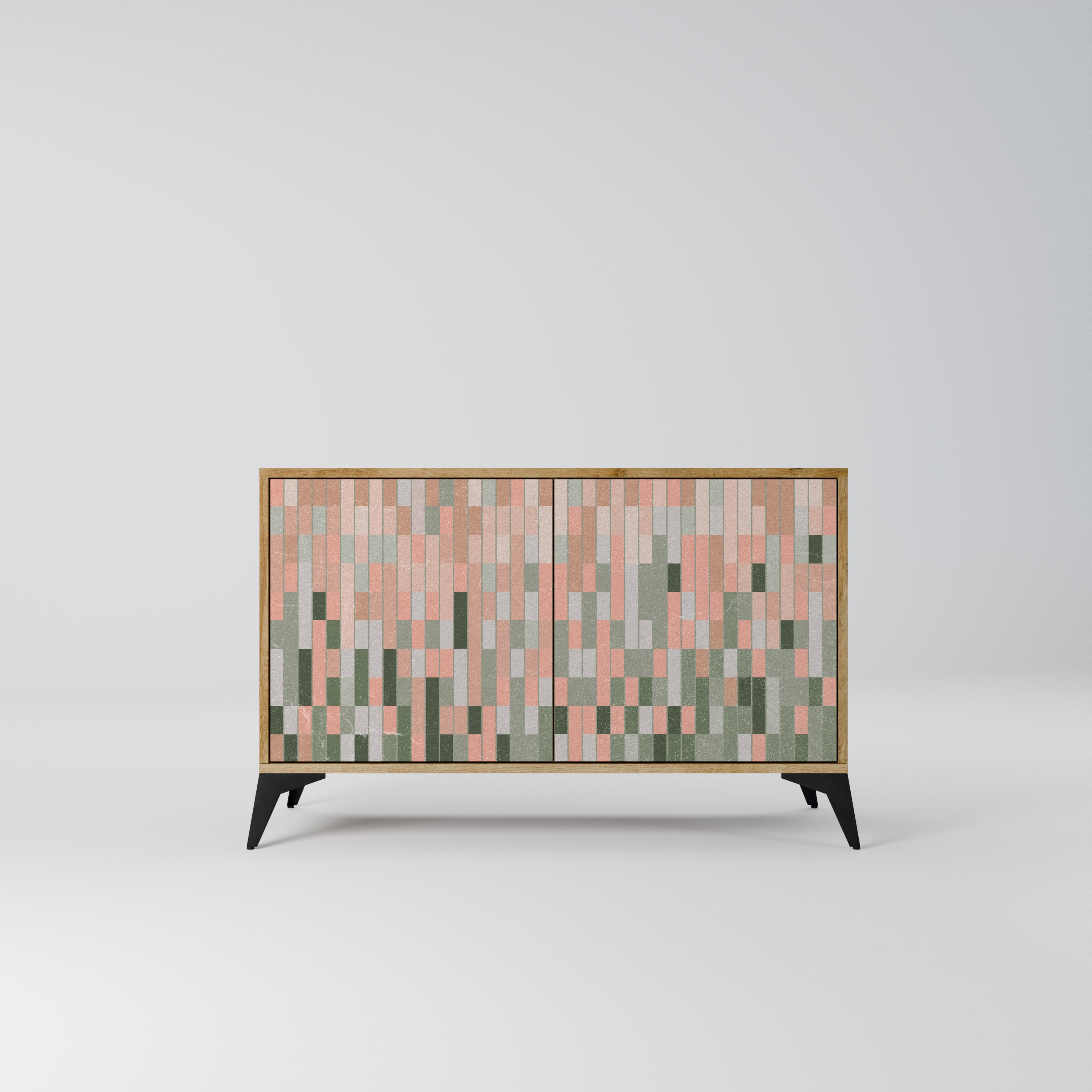 CONSTRUYENDO EL FUTURO Aparador de 2 puertas efecto roble