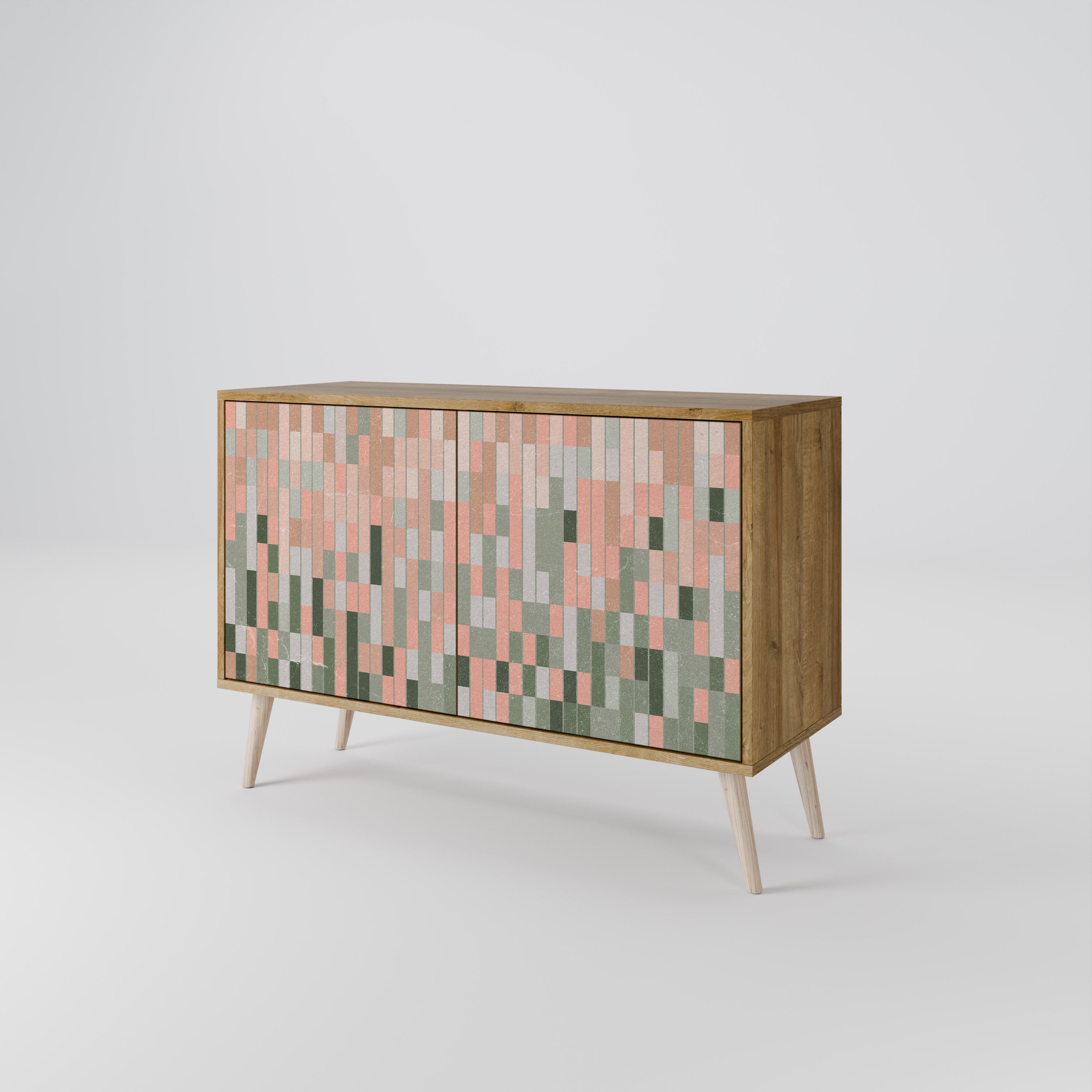 CONSTRUYENDO EL FUTURO Aparador de 2 puertas efecto roble