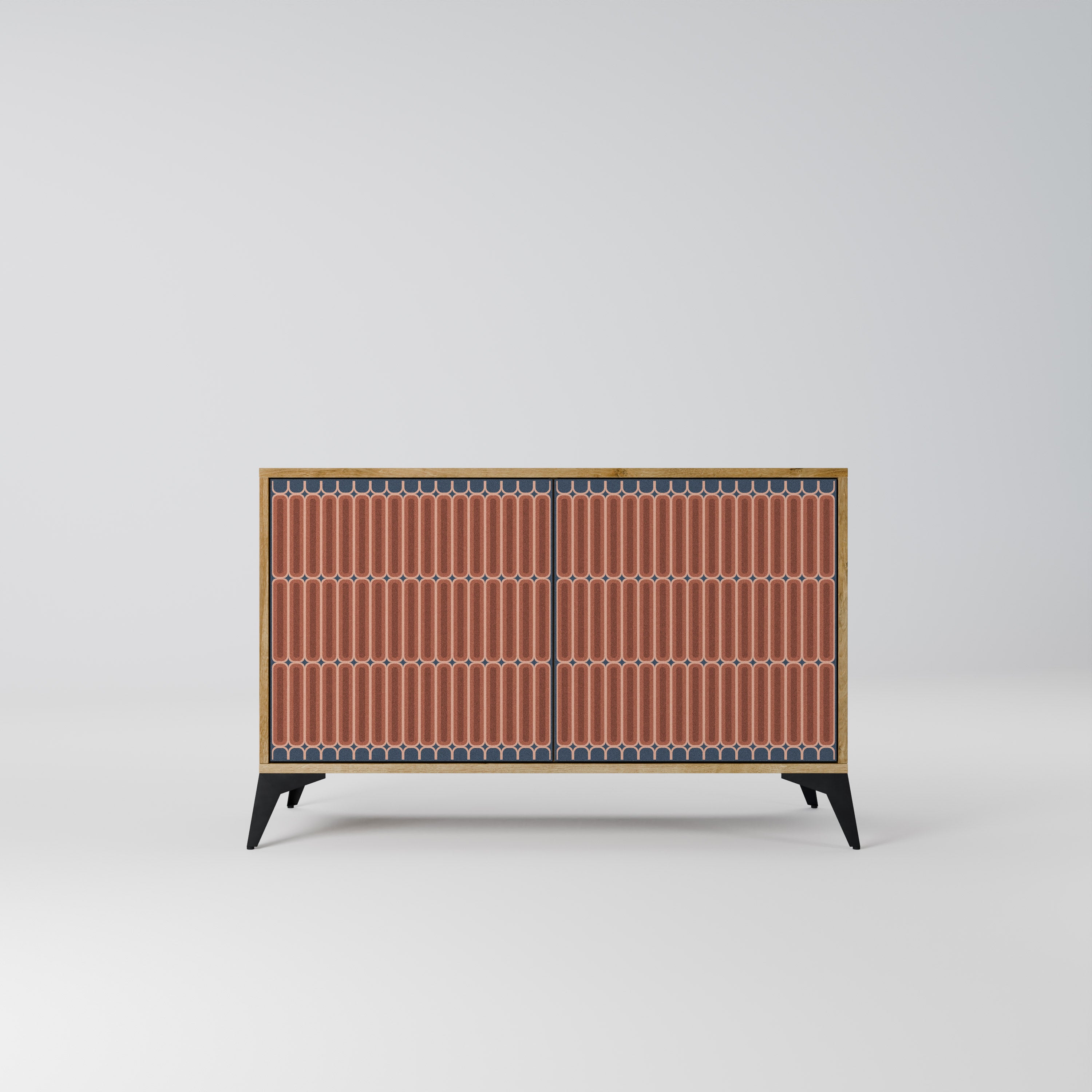 Aparador de 2 puertas HYPNOTIC GATE con efecto roble