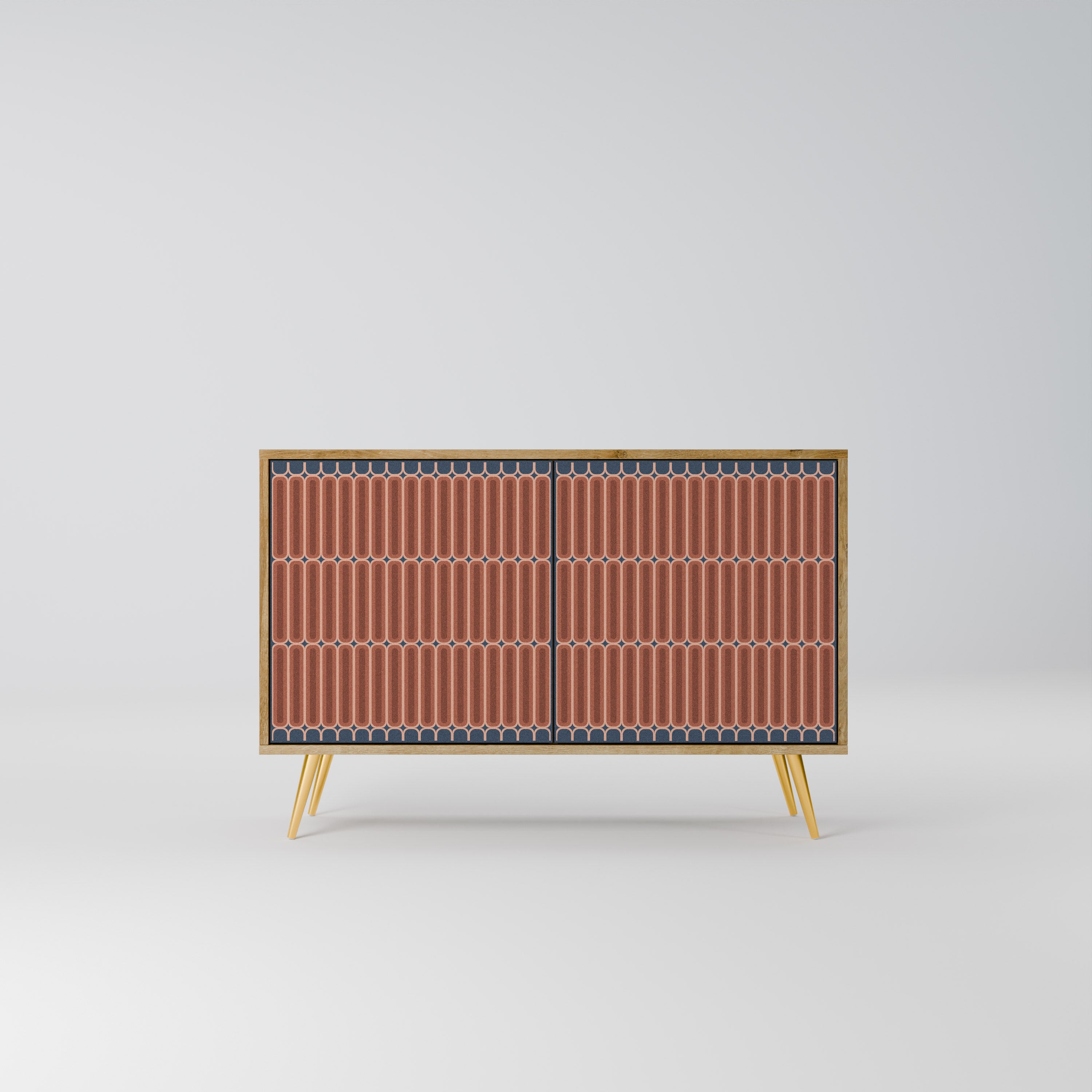 Aparador de 2 puertas HYPNOTIC GATE con efecto roble