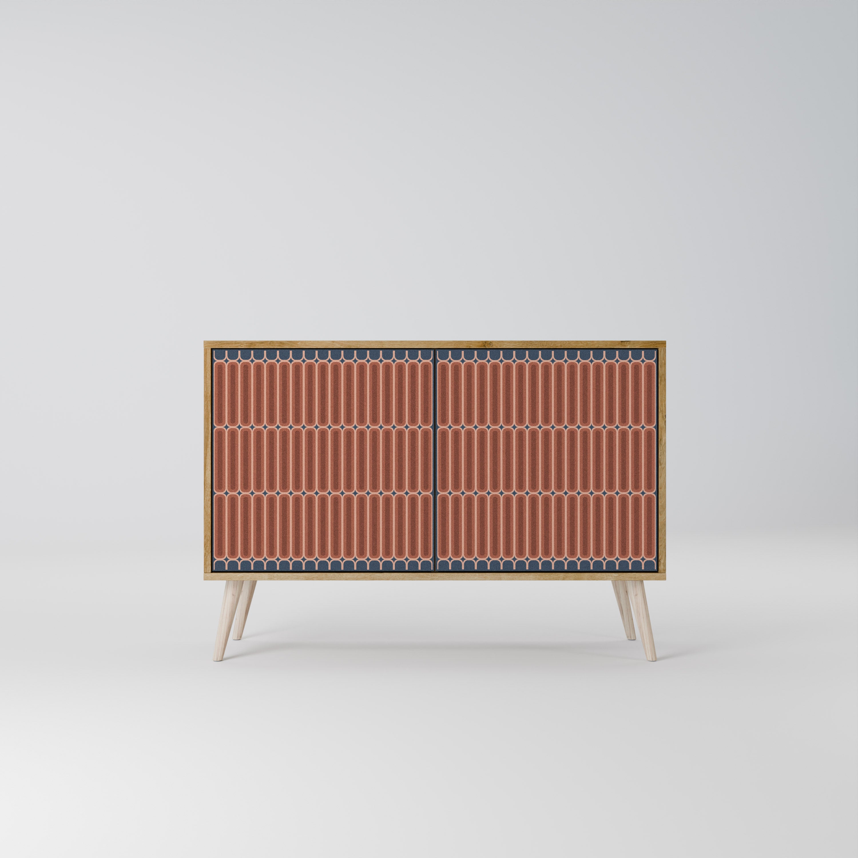 Aparador de 2 puertas HYPNOTIC GATE con efecto roble