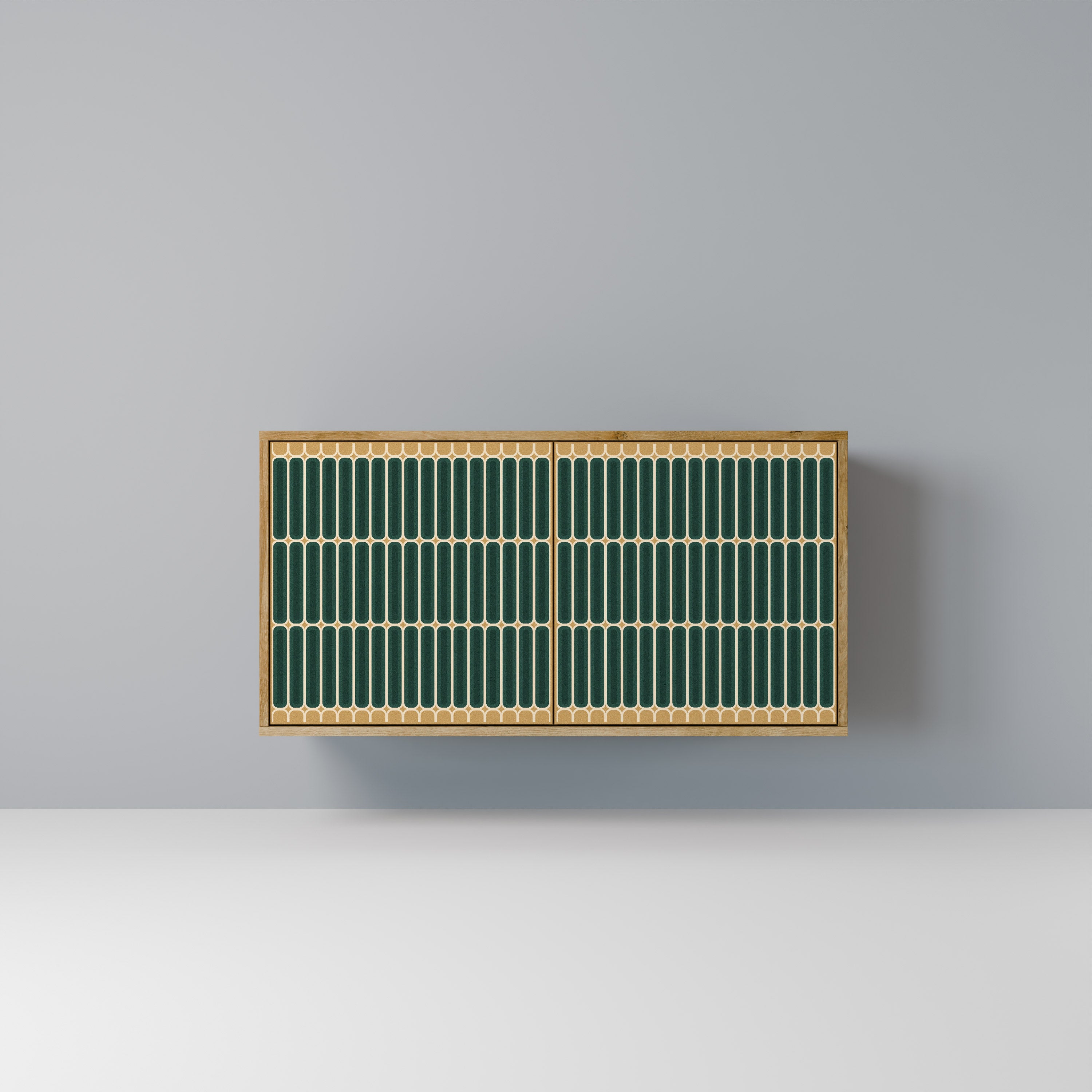 Aparador ILUSION GATE de 2 puertas efecto roble