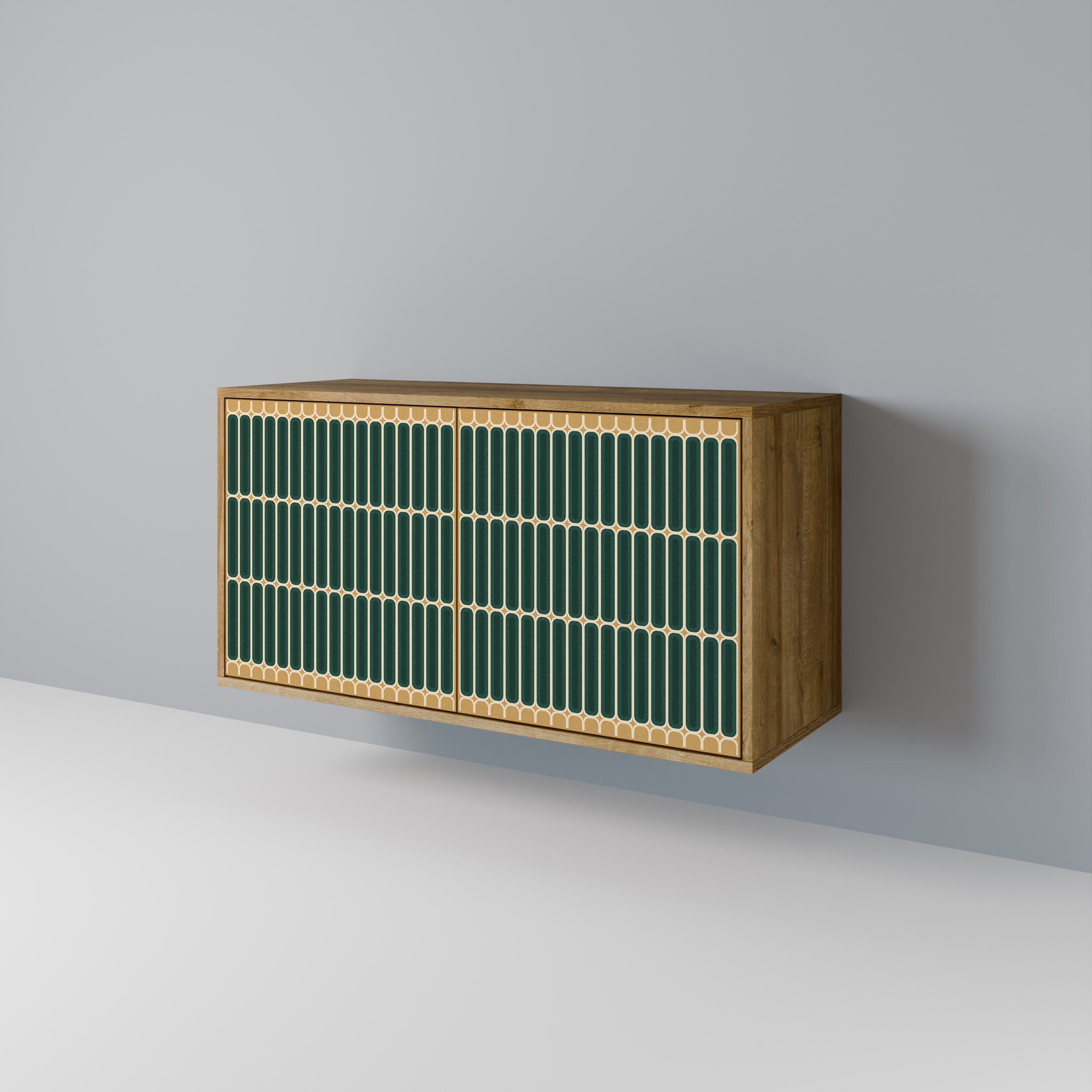 Aparador ILUSION GATE de 2 puertas efecto roble