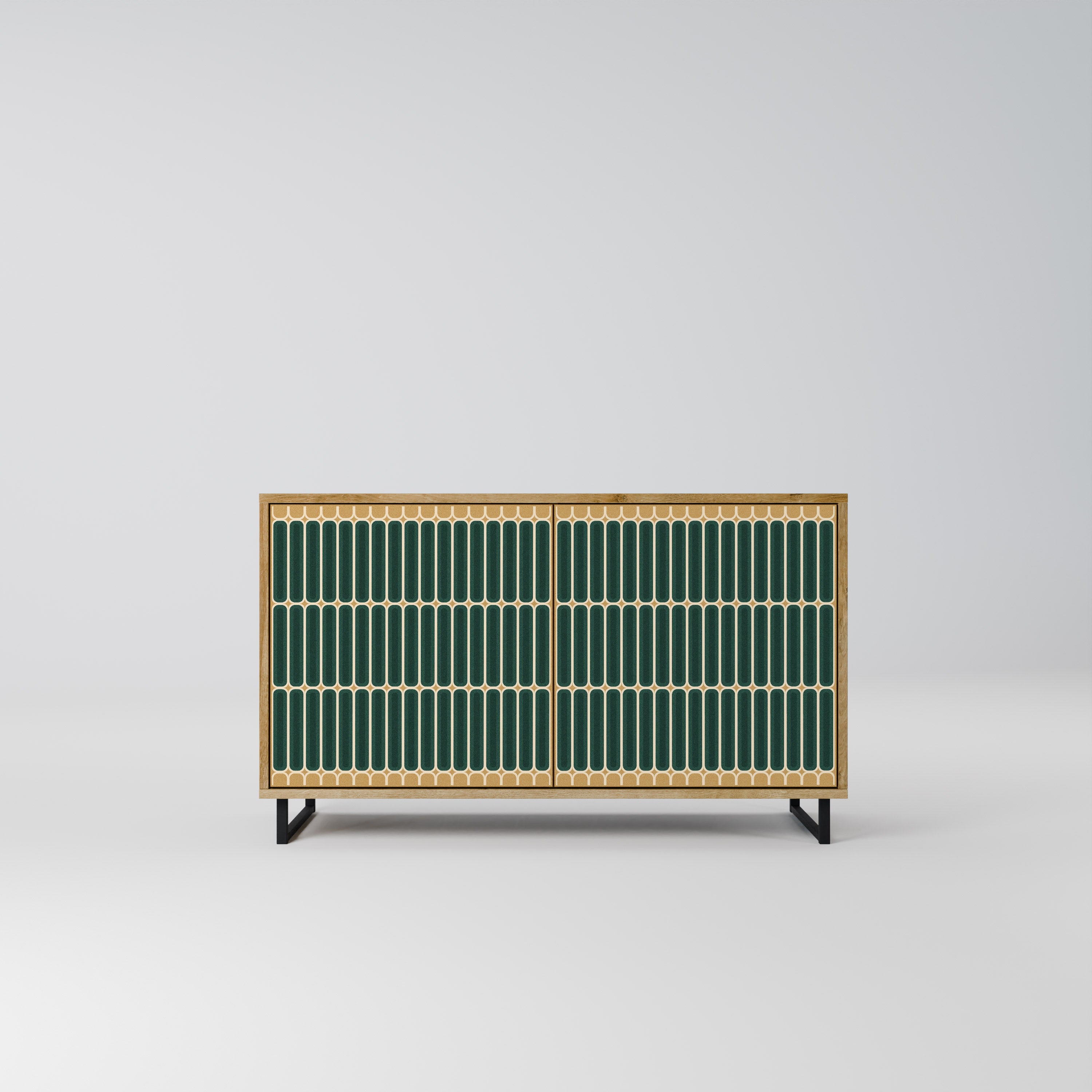 Aparador ILUSION GATE de 2 puertas efecto roble