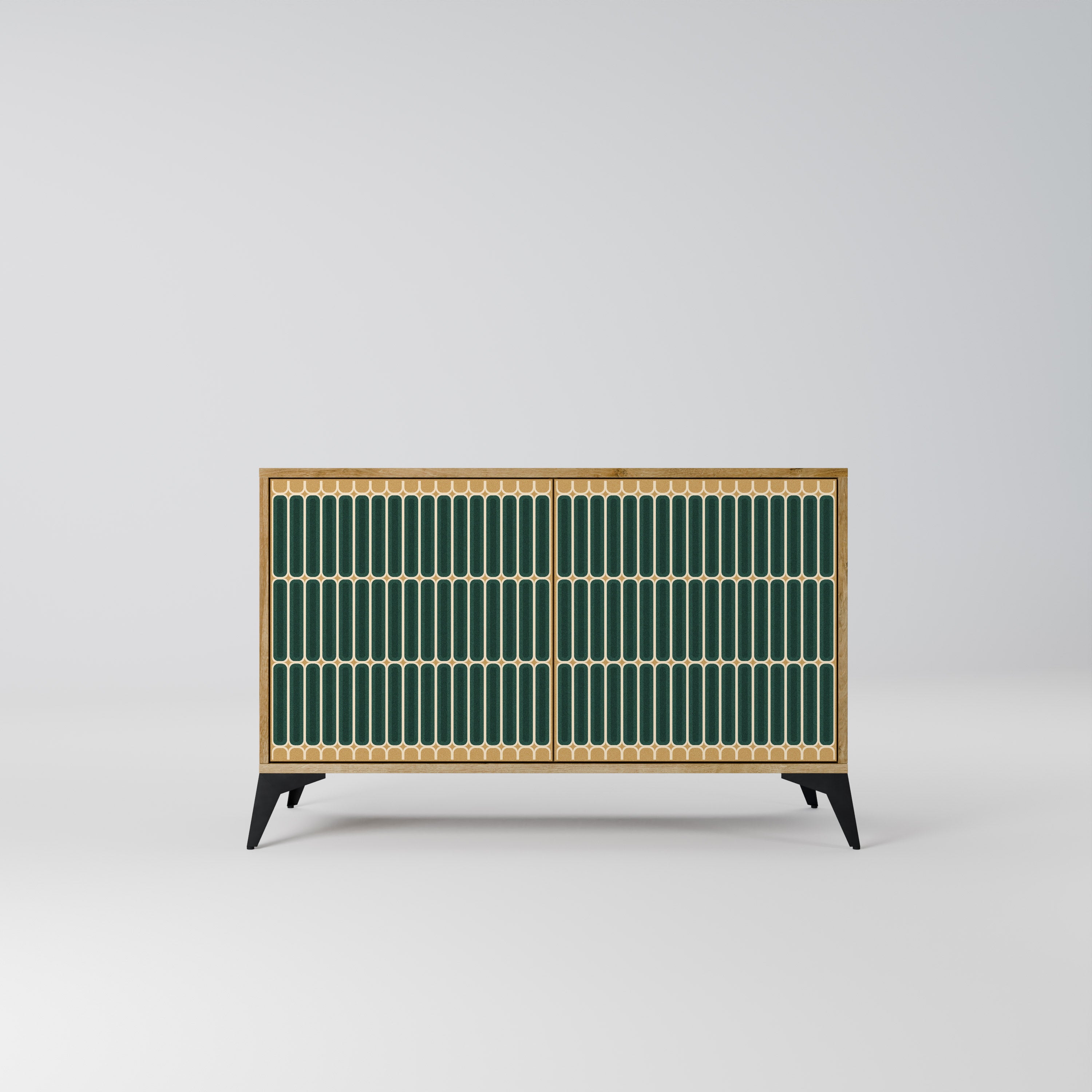 Aparador ILUSION GATE de 2 puertas efecto roble