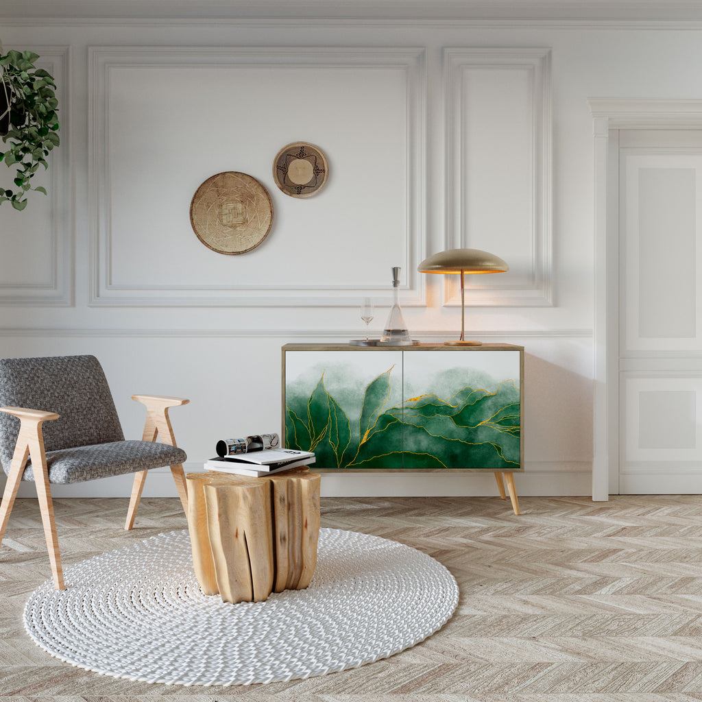 Aparador de 2 puertas EXPENSIVE NATURE con efecto roble