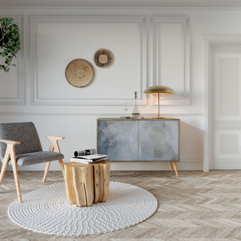 MUTED ARC 2-Door Sideboard in Oak Effect
