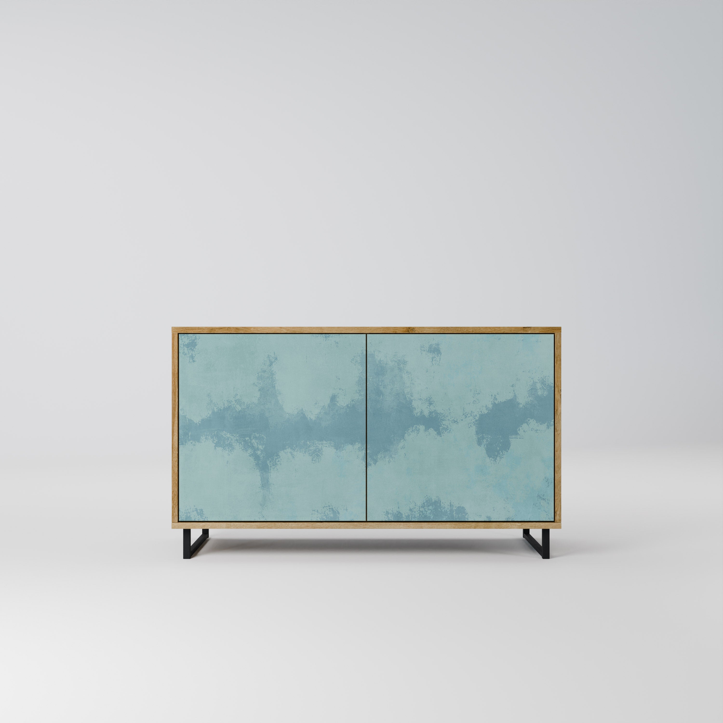 Aparador de 2 puertas SKY WASH con efecto roble