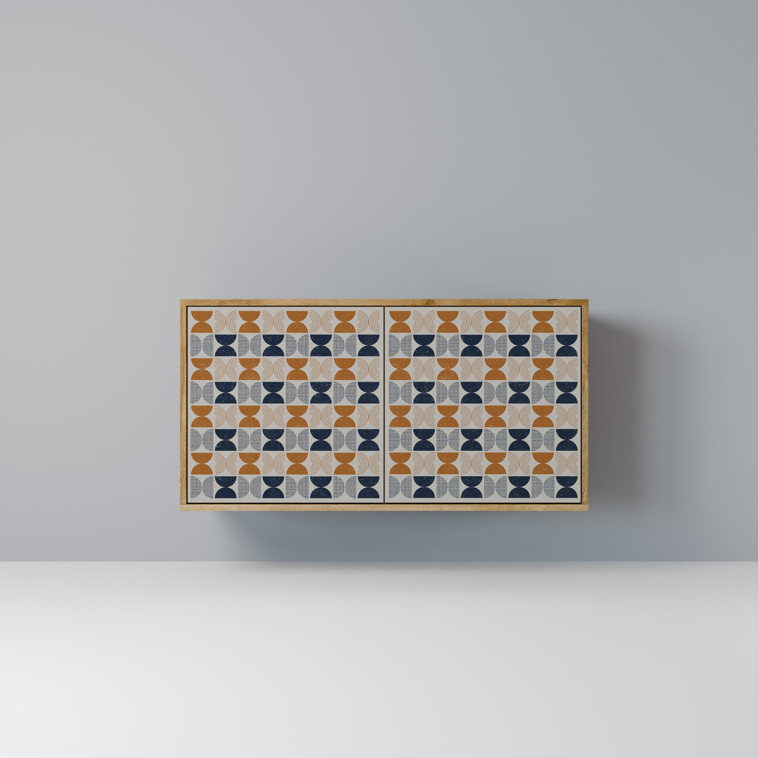 Aparador de 2 puertas efecto roble de la gama REFLECTION