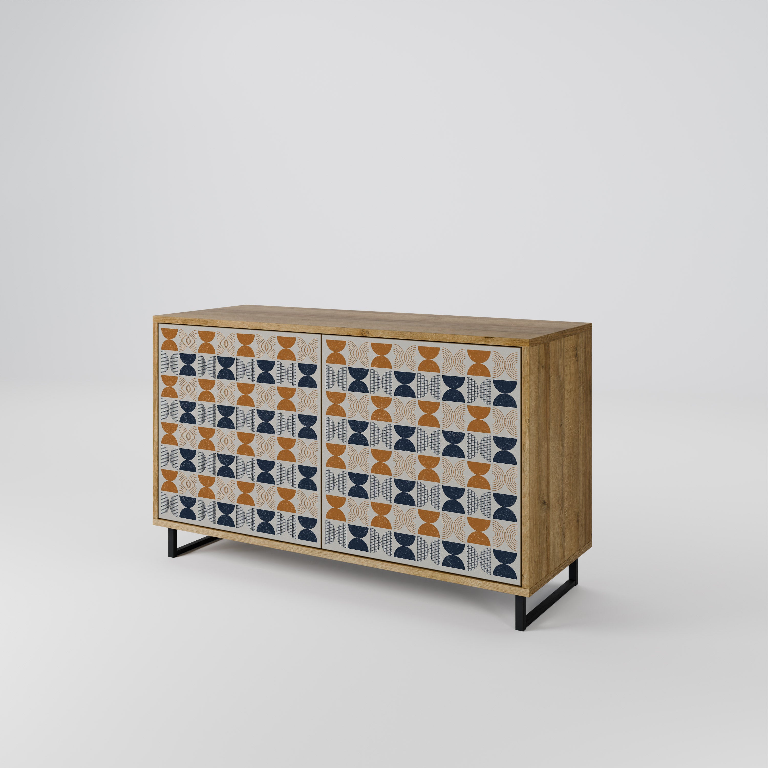 Aparador de 2 puertas efecto roble de la gama REFLECTION