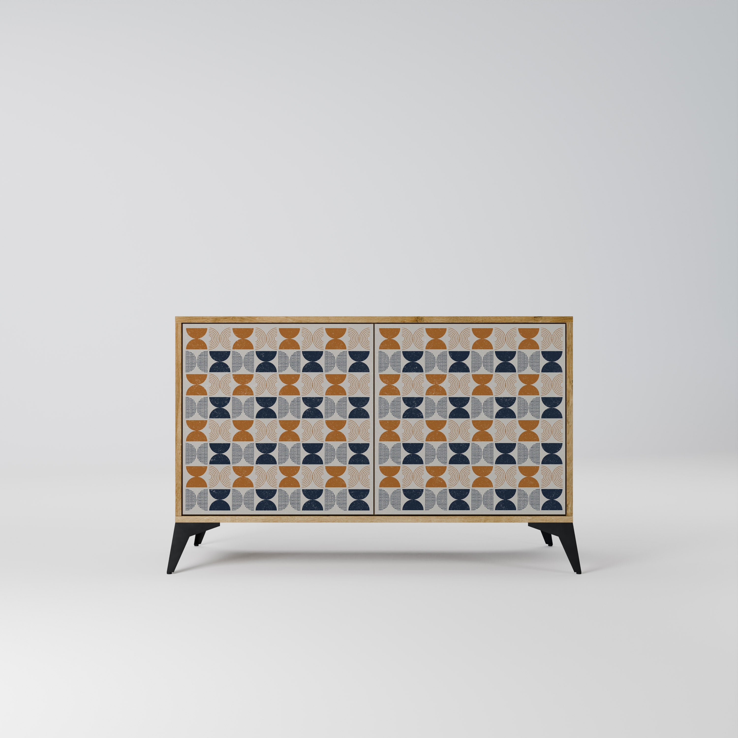 Aparador de 2 puertas efecto roble de la gama REFLECTION