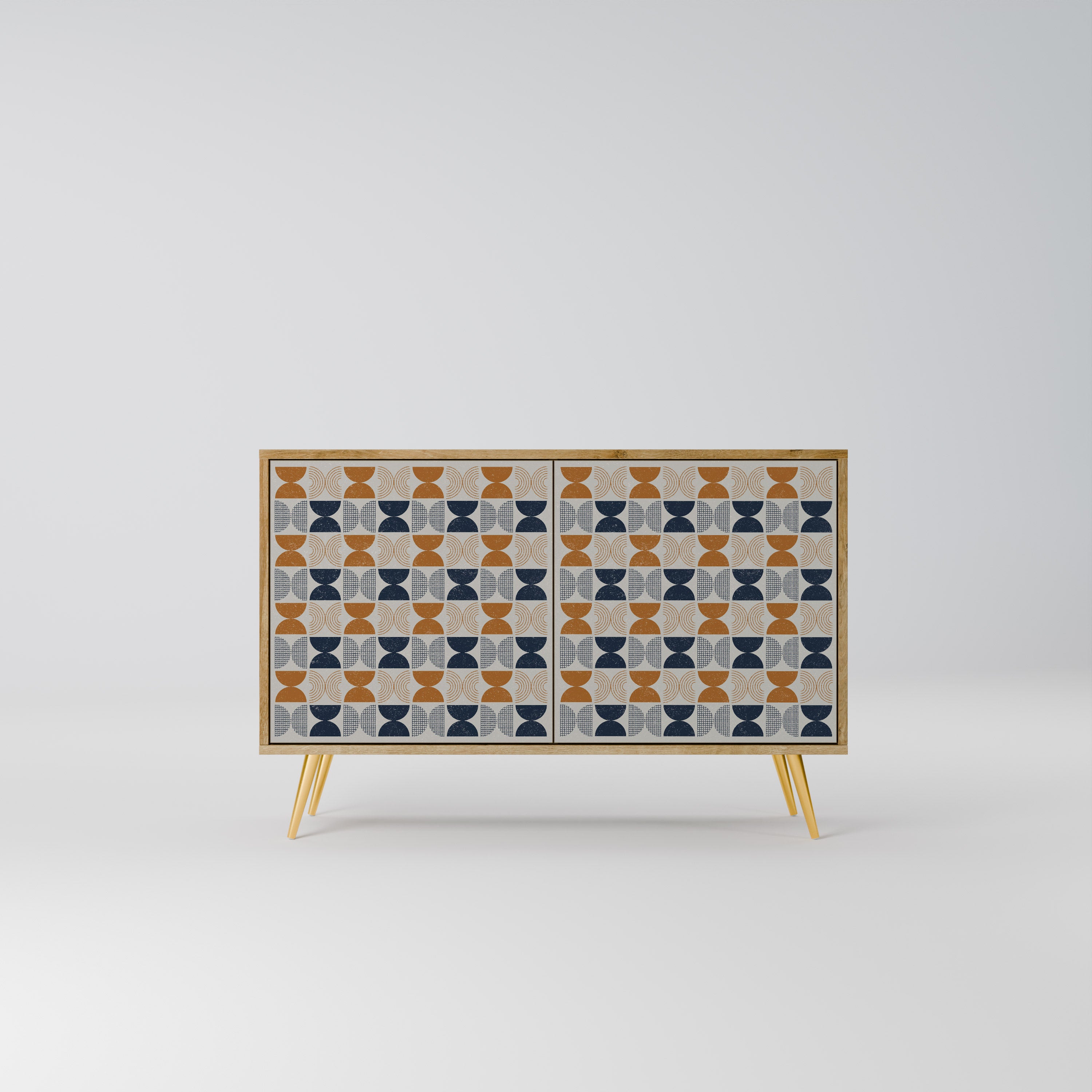 Aparador de 2 puertas efecto roble de la gama REFLECTION