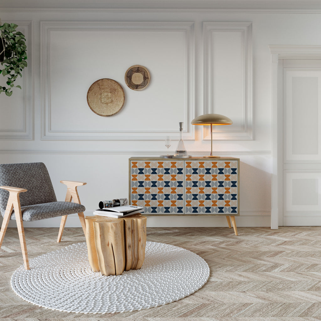 Aparador de 2 puertas efecto roble de la gama REFLECTION