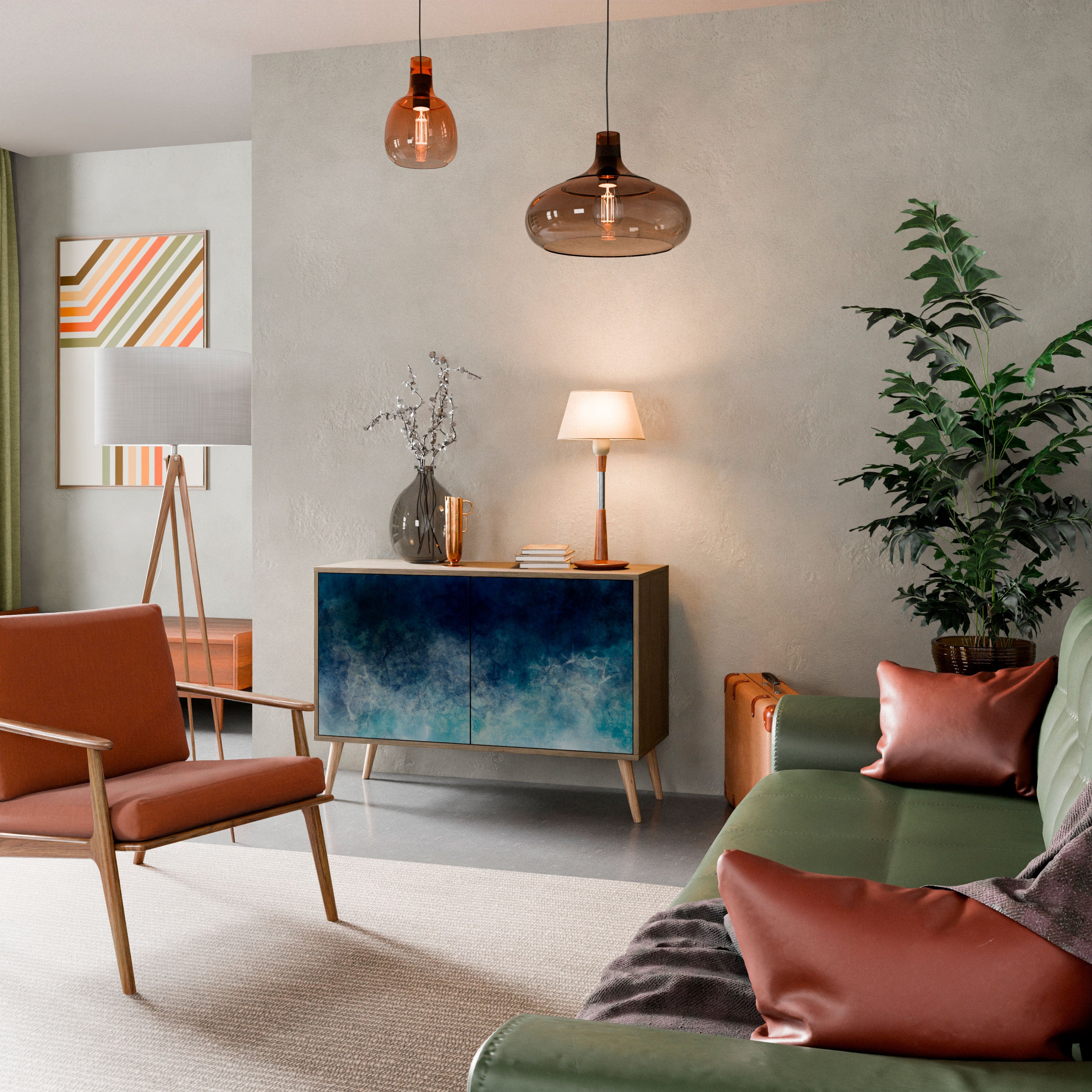 Aparador de 2 puertas CELESTIAL FALL con efecto roble