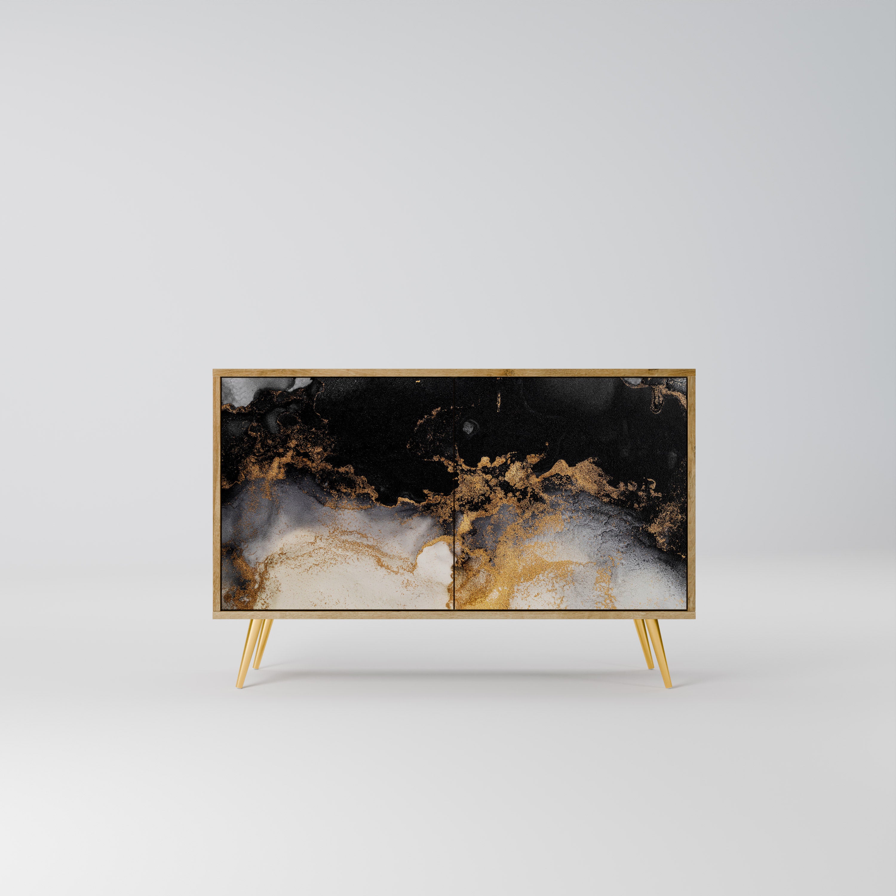 Aparador de 2 puertas MARBLE OF TOMORROW efecto roble