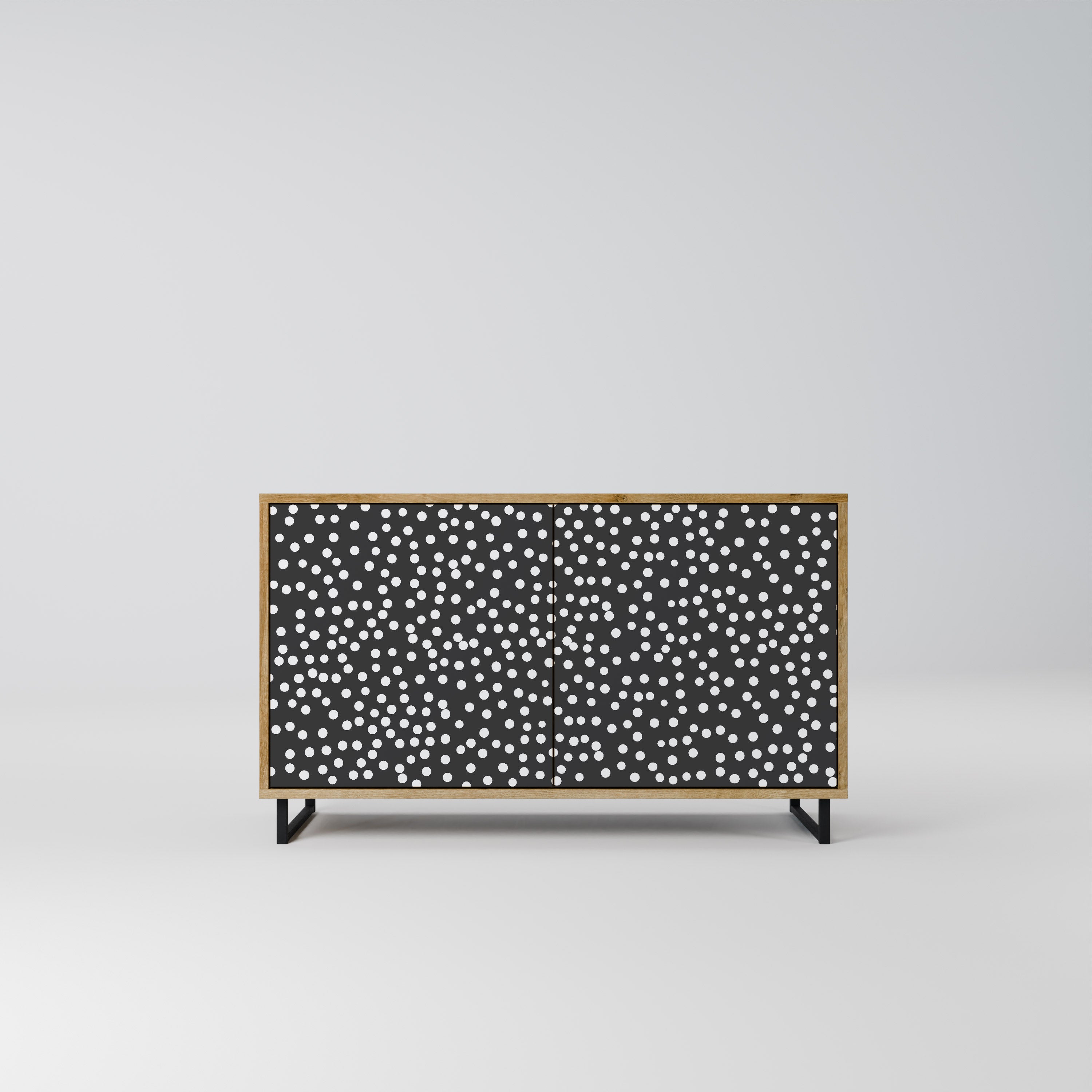 Aparador de 2 puertas BLINDING LIGHTS con efecto roble