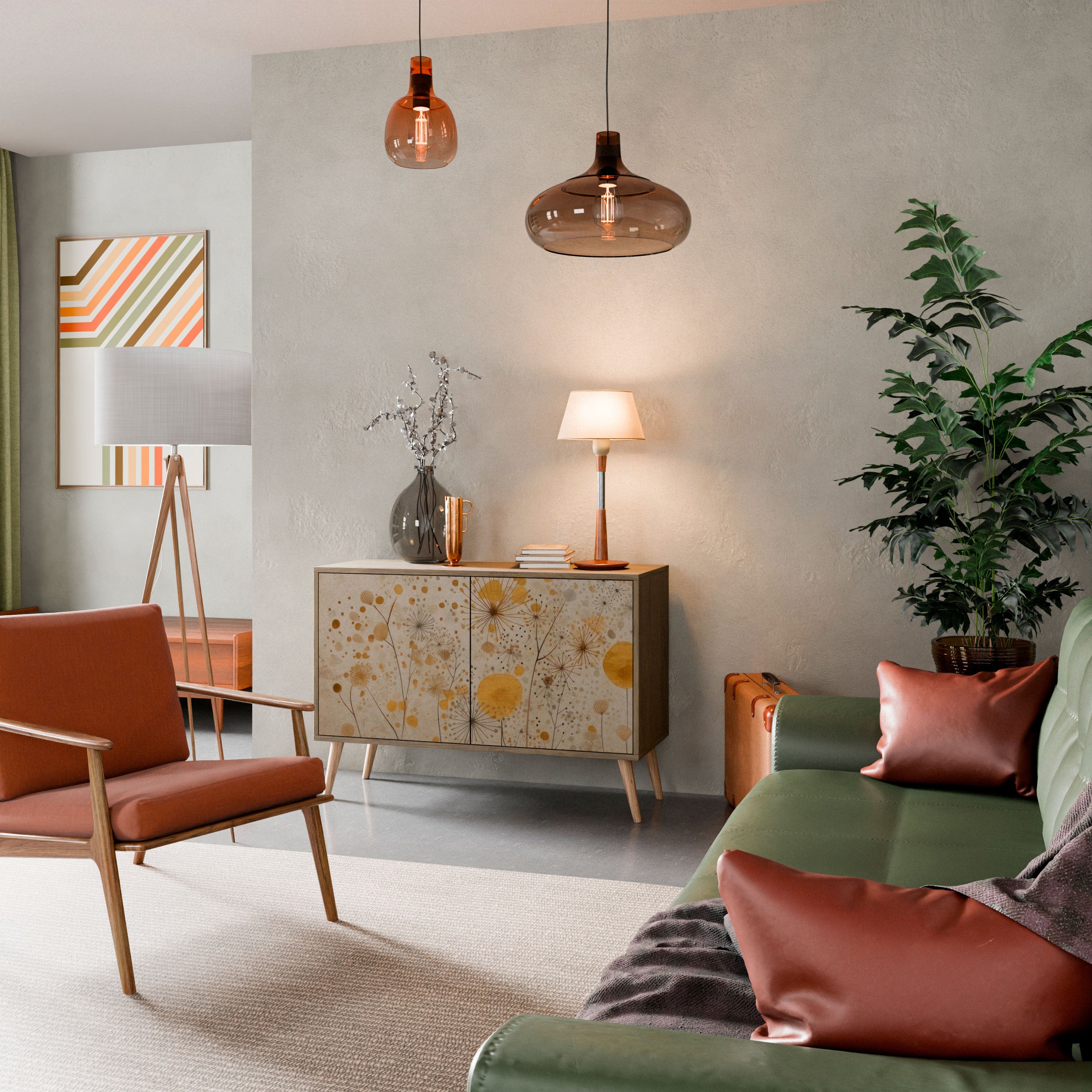 Aparador de 2 puertas MORNING GLADE con efecto roble