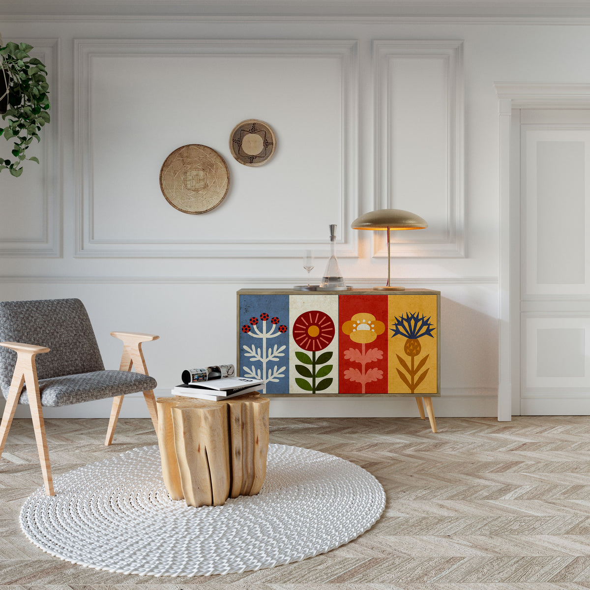 SCANDIC FLOWERET 2-Door Sideboard