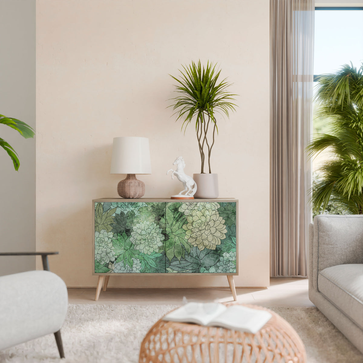 SUCCULENT CLUSTER 2-Door Sideboard