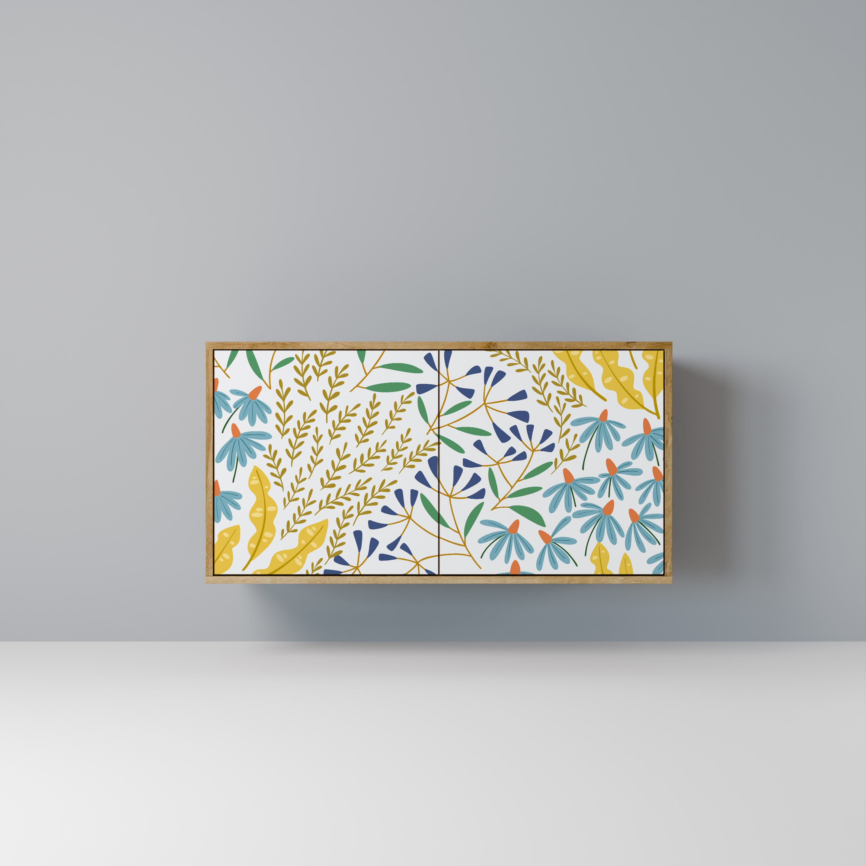 Aparador de 2 puertas HELLO SPRING efecto roble