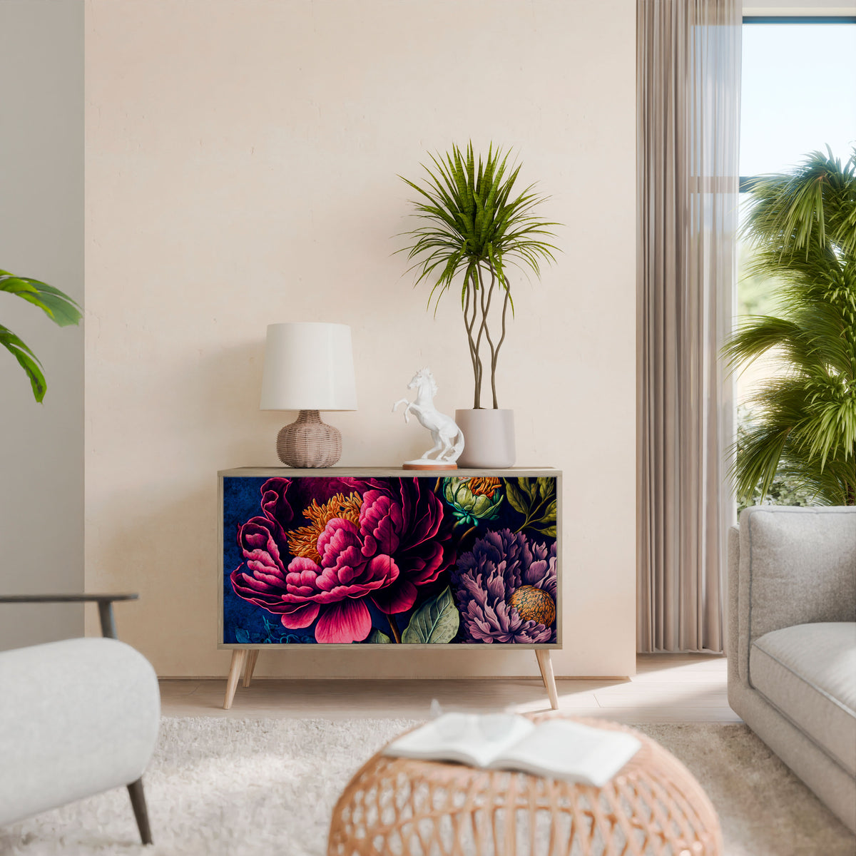 BLOOMING ELEGANCE Aparador de 2 Puertas