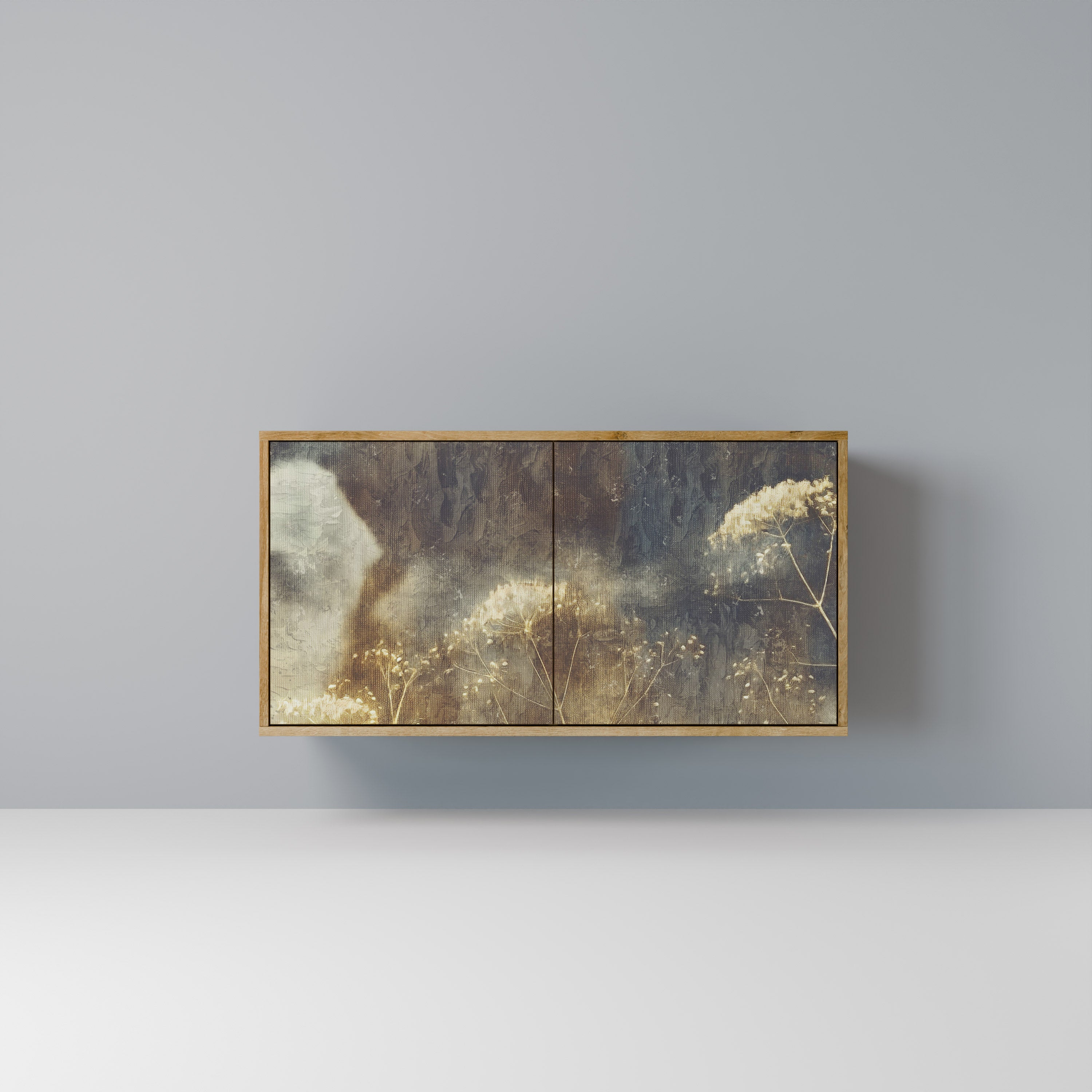 Aparador GENTLE POWER de 2 puertas con efecto roble