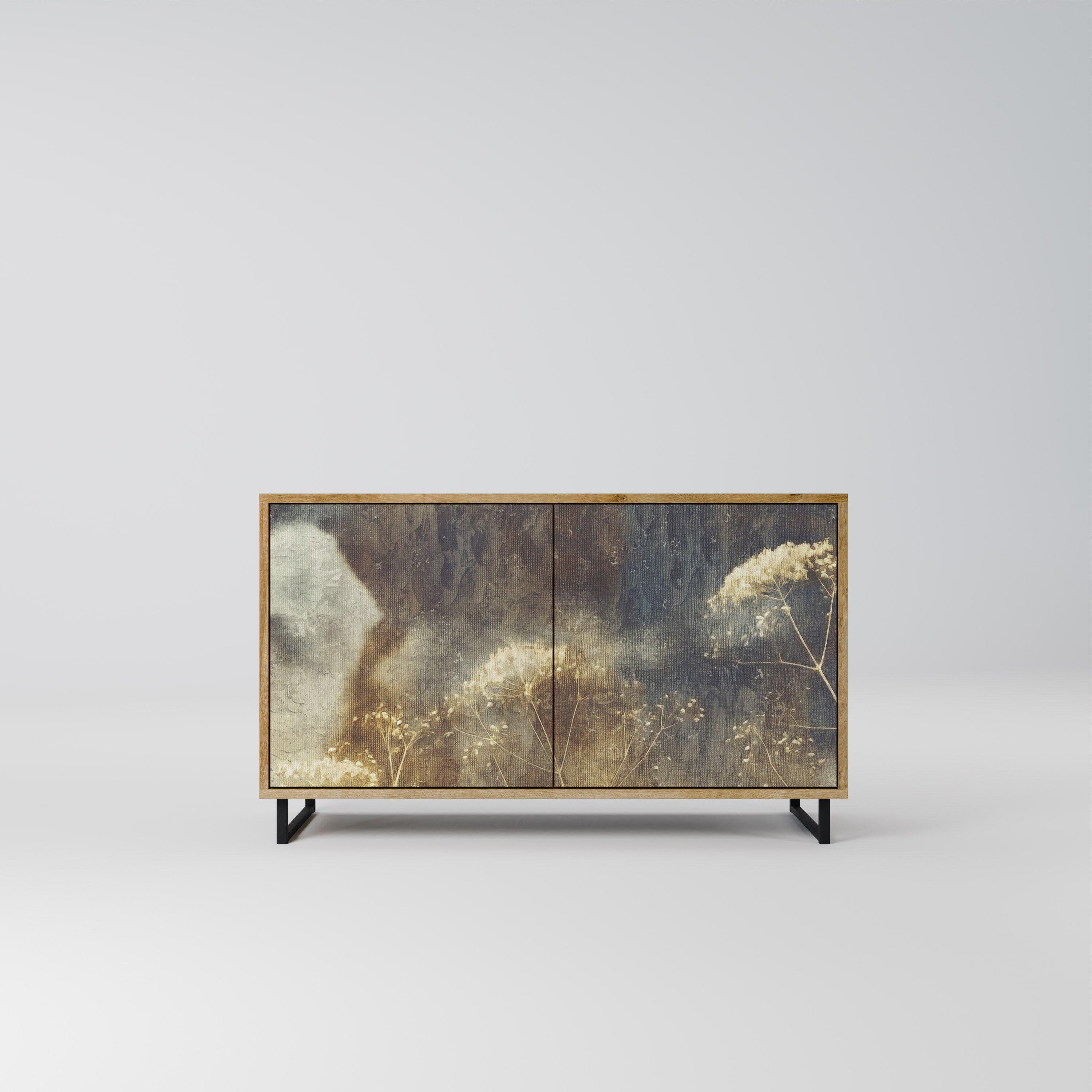 Aparador GENTLE POWER de 2 puertas con efecto roble