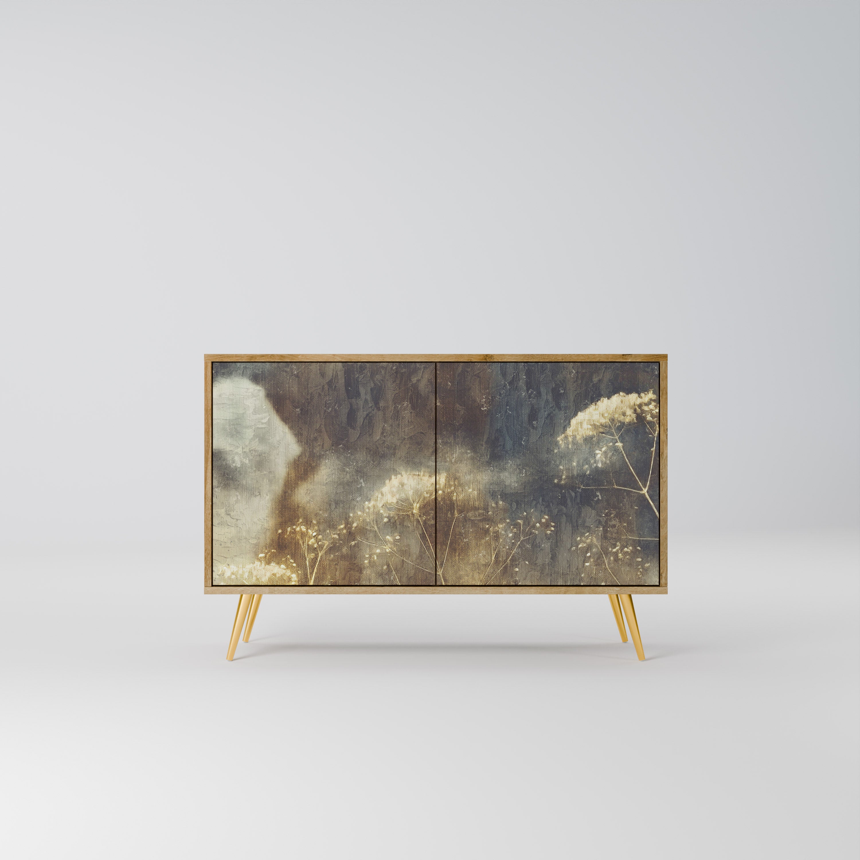 Aparador GENTLE POWER de 2 puertas con efecto roble