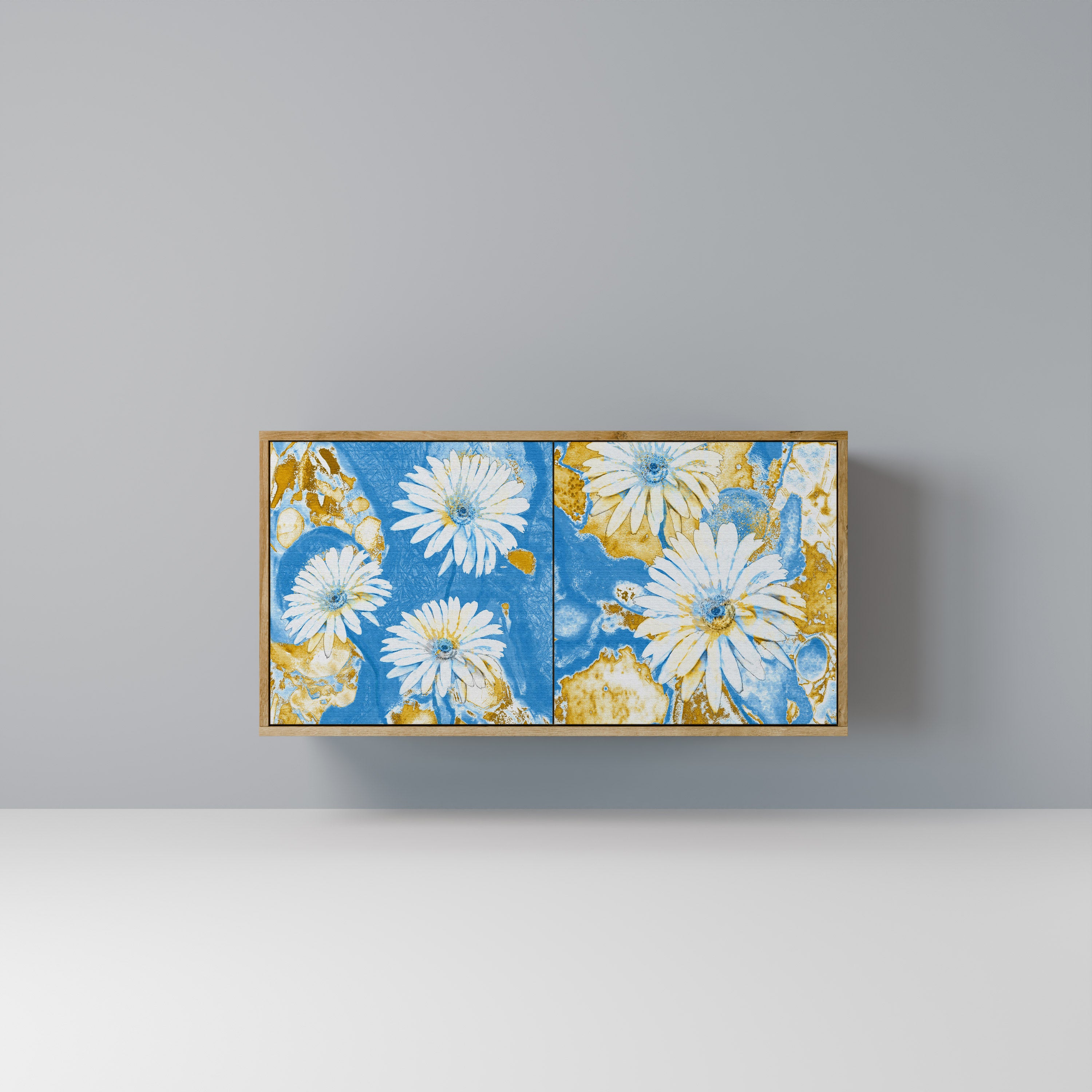 Aparador DAISY LUXE de 2 puertas con efecto roble