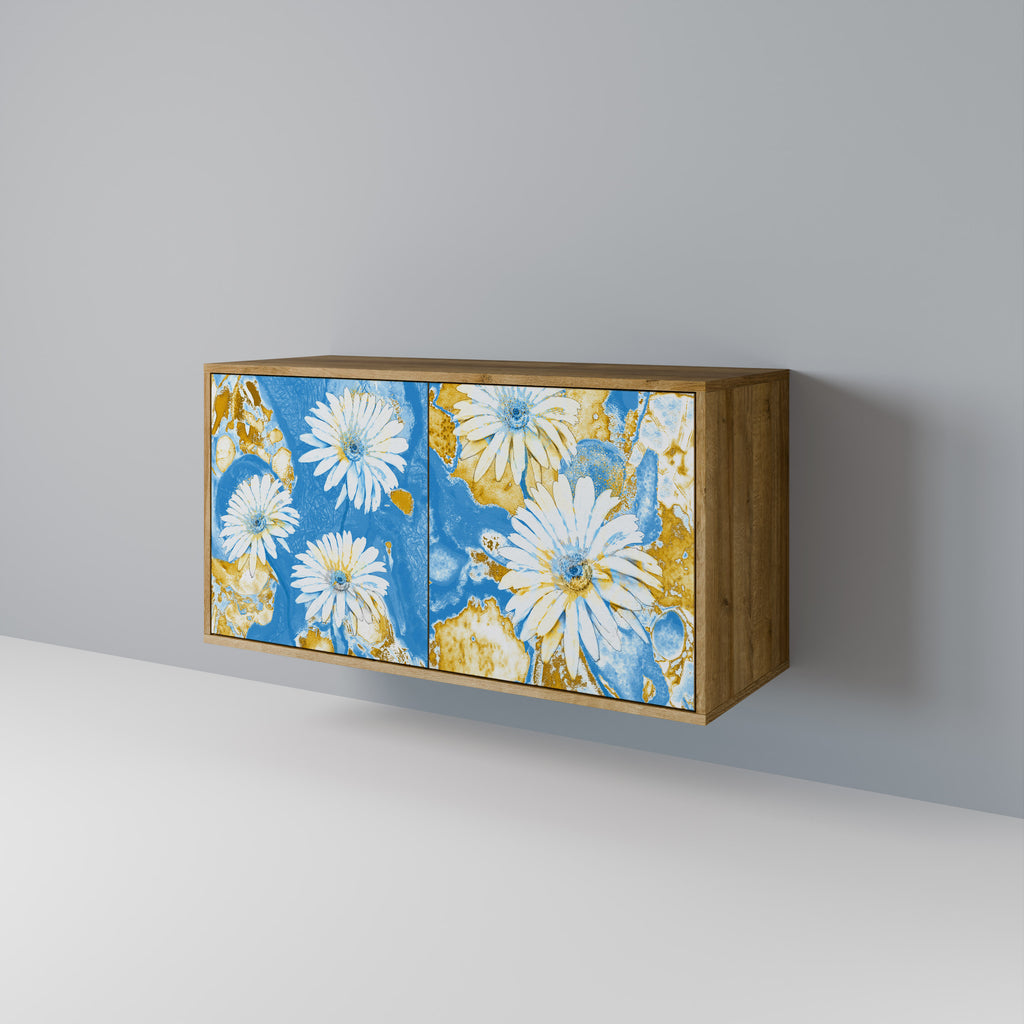 Aparador DAISY LUXE de 2 puertas con efecto roble