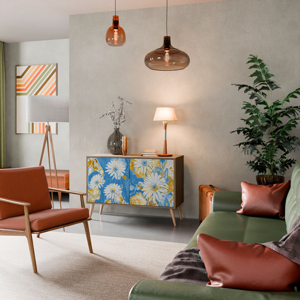 Aparador DAISY LUXE de 2 puertas con efecto roble