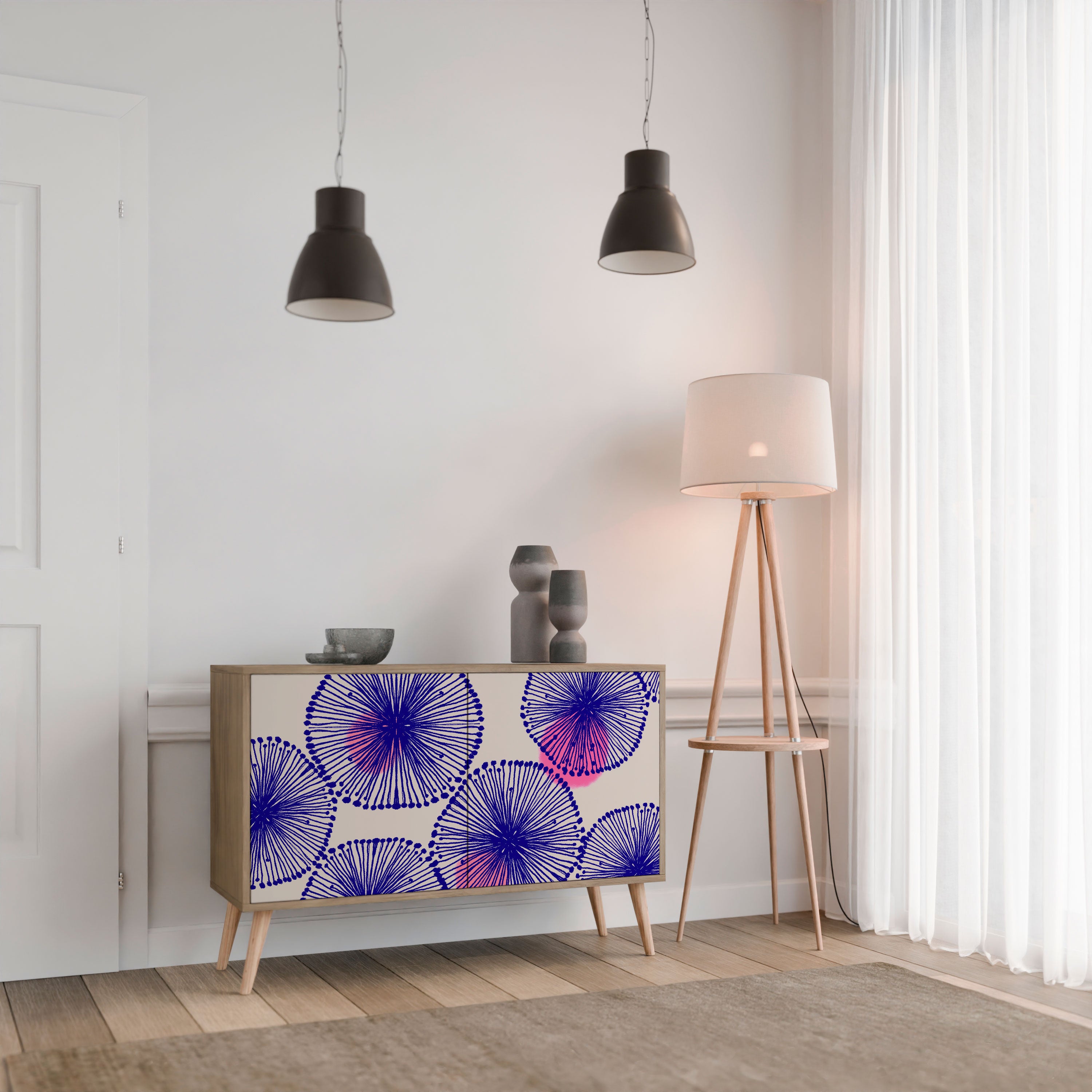 Aparador MAGIC NATURE de 2 puertas con efecto roble