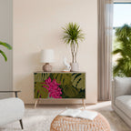 TROPICAL BEAUTY Aparador de 2 Puertas en Efecto Roble