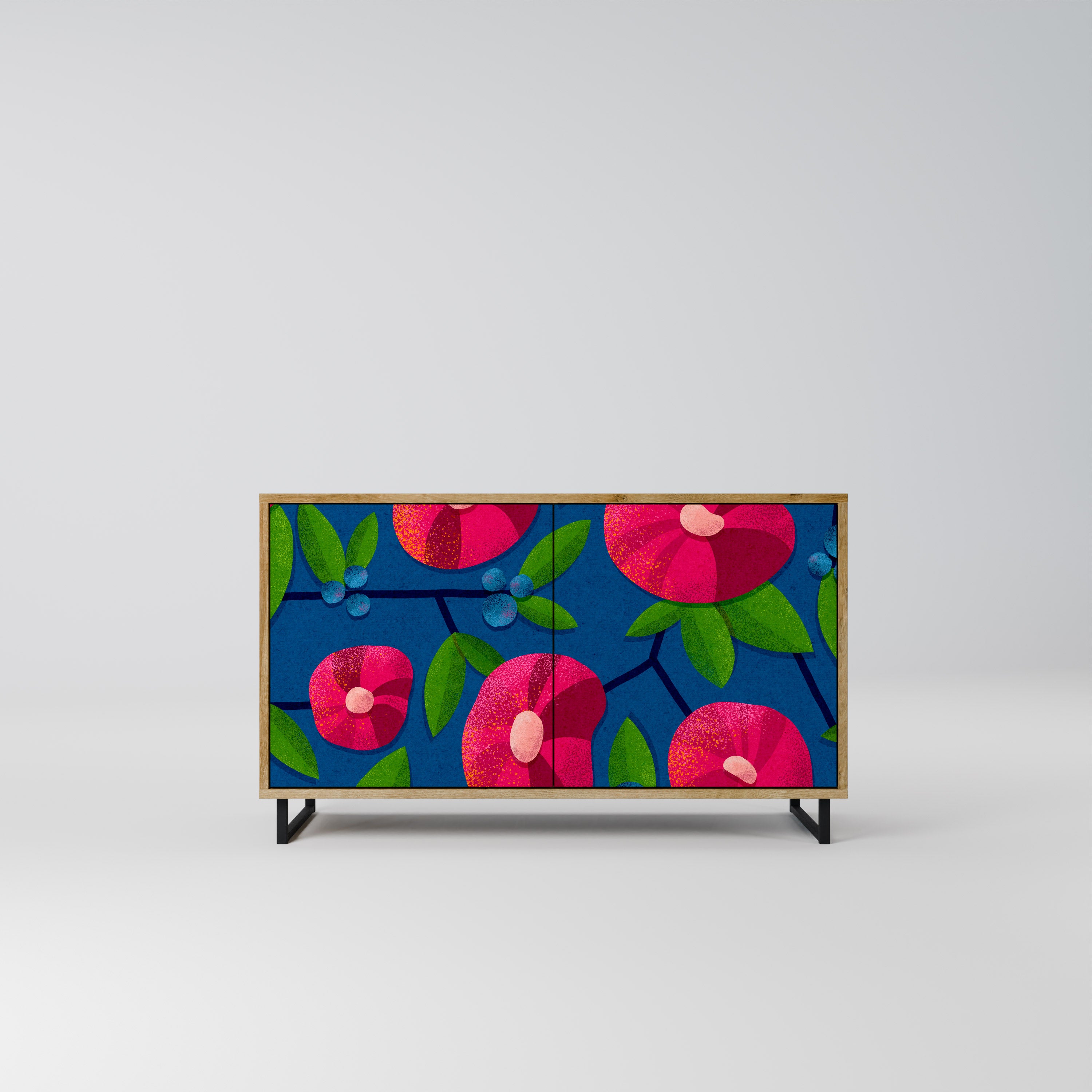 Aparador de 2 puertas SPRING THOUGHTS con efecto roble