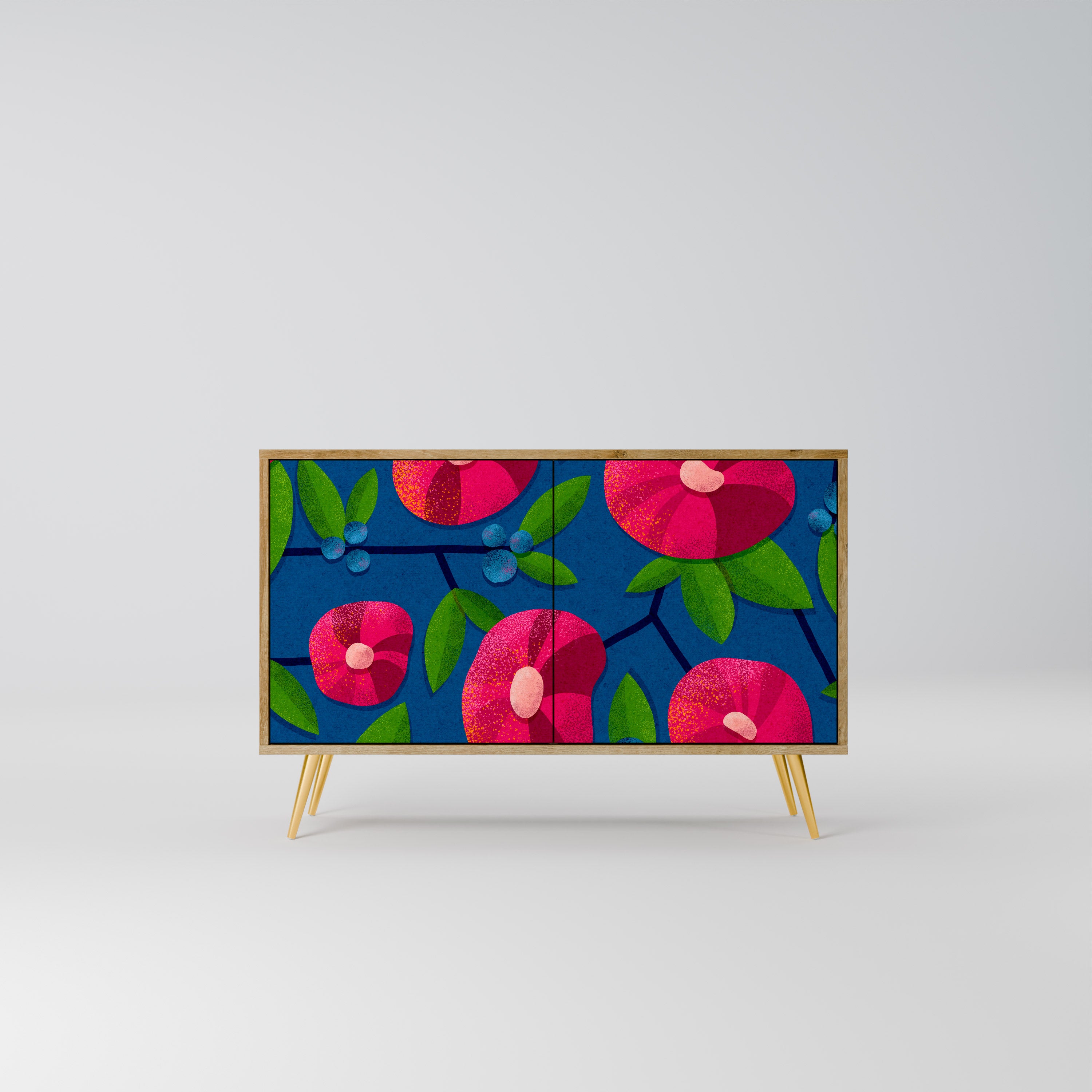 Aparador de 2 puertas SPRING THOUGHTS con efecto roble