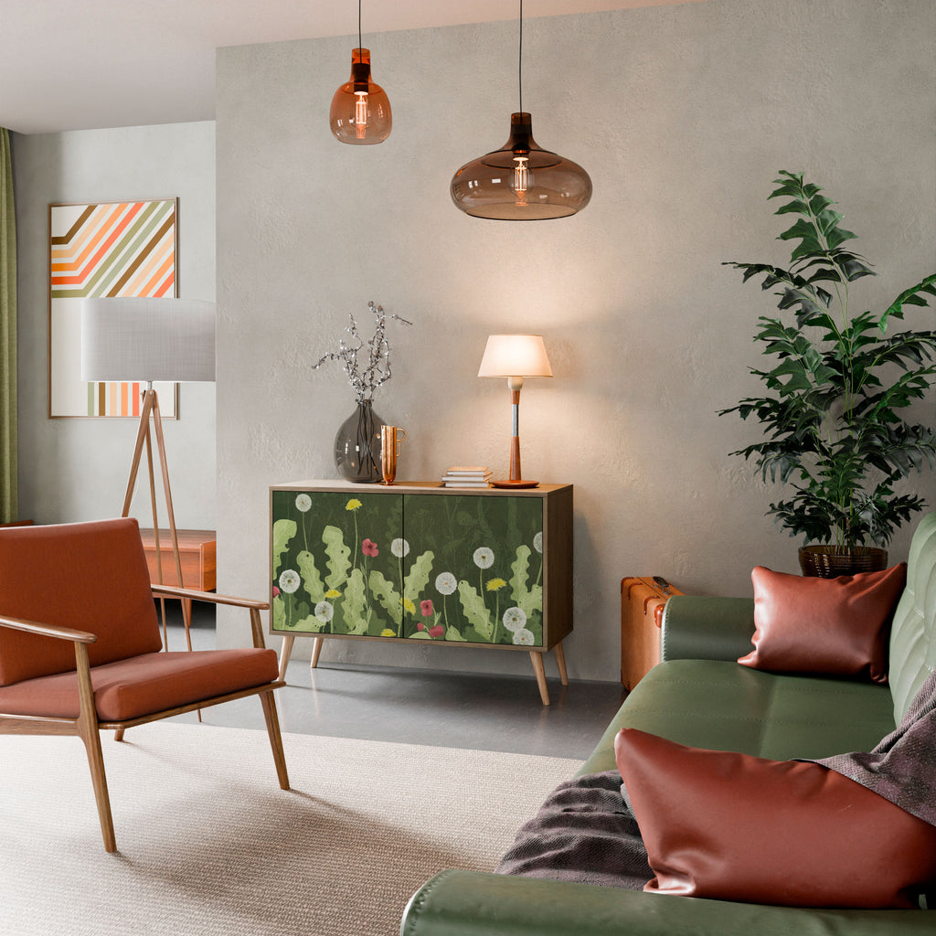 Aparador DANDELION AMUSE de 2 puertas con efecto roble