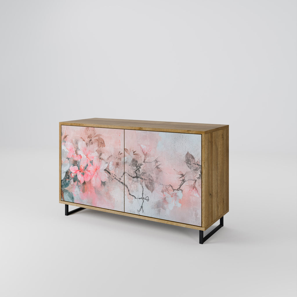Aparador de 2 puertas CHERRY BLOSSOM con efecto roble