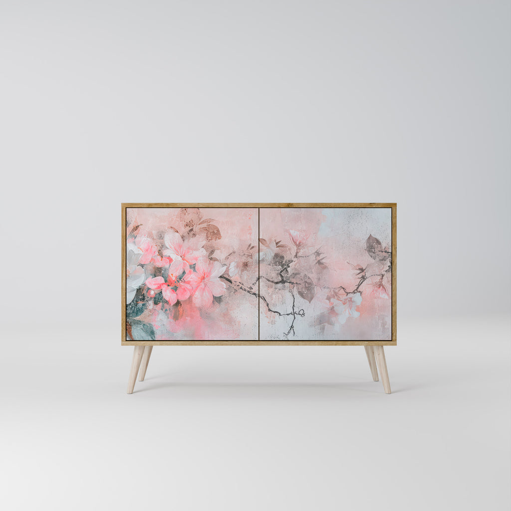 Aparador de 2 puertas CHERRY BLOSSOM con efecto roble