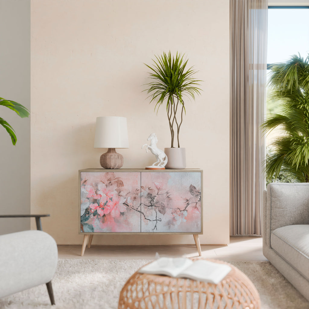 Aparador de 2 puertas CHERRY BLOSSOM con efecto roble