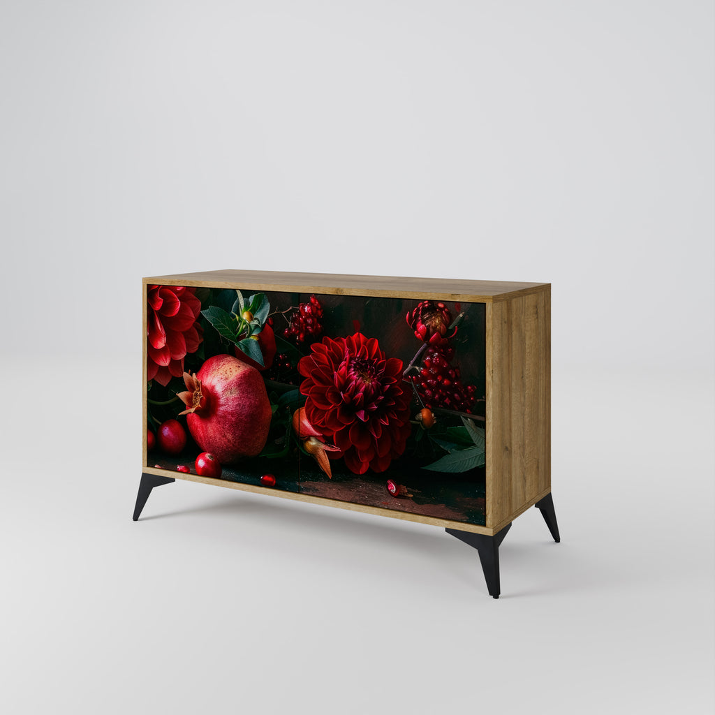 DAHLIAS AND POMEGRANATES 2-Door Sideboard in Oak Effect