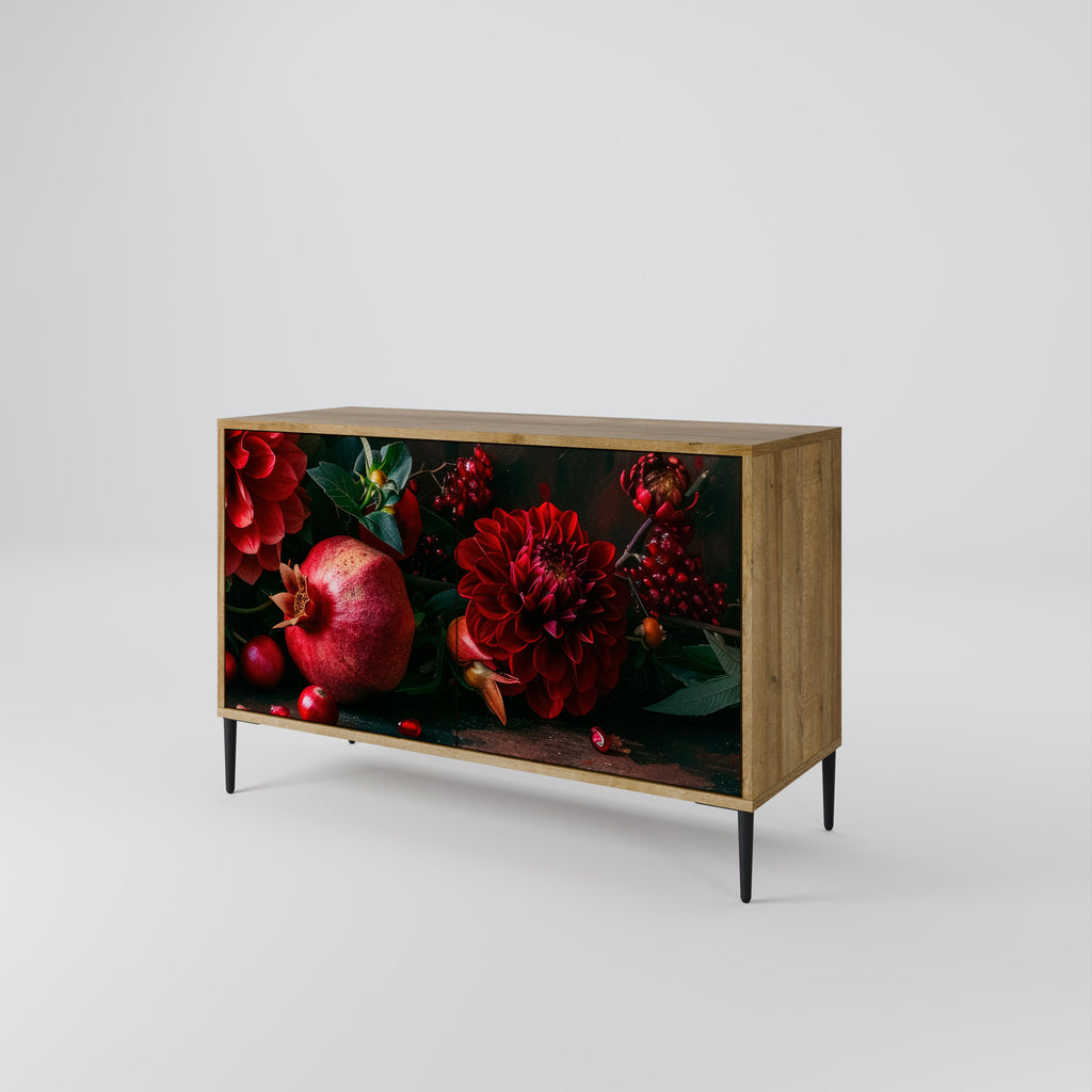 DAHLIAS AND POMEGRANATES 2-Door Sideboard in Oak Effect