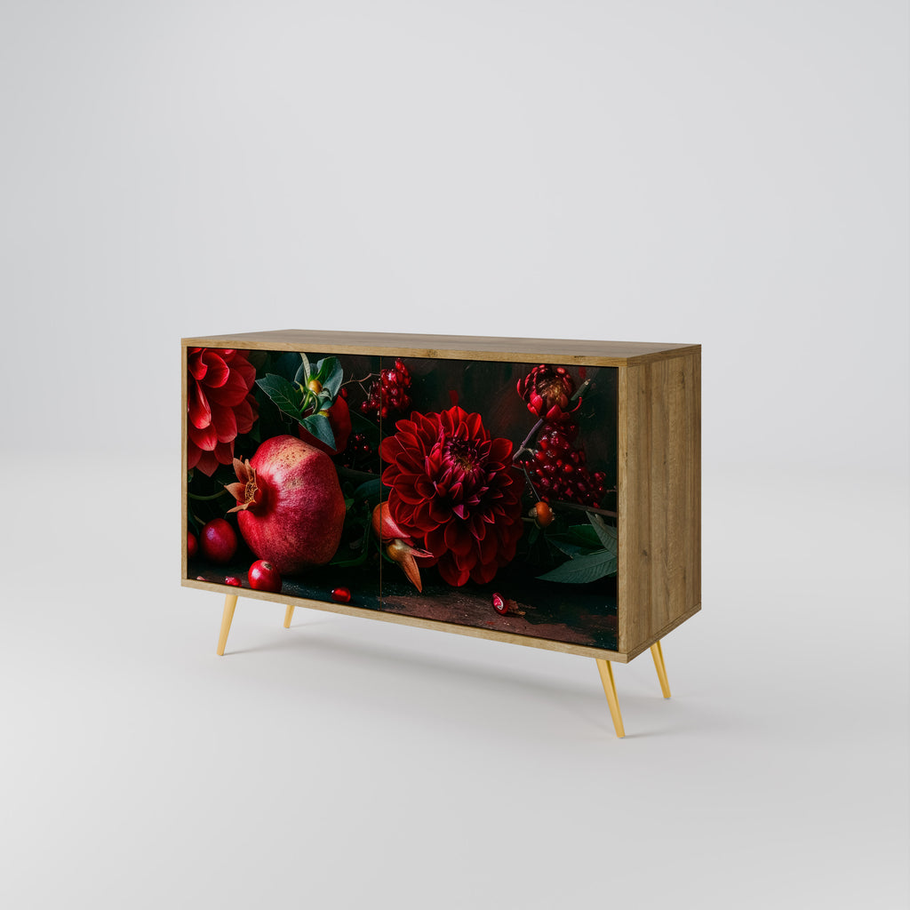 DAHLIAS AND POMEGRANATES 2-Door Sideboard in Oak Effect