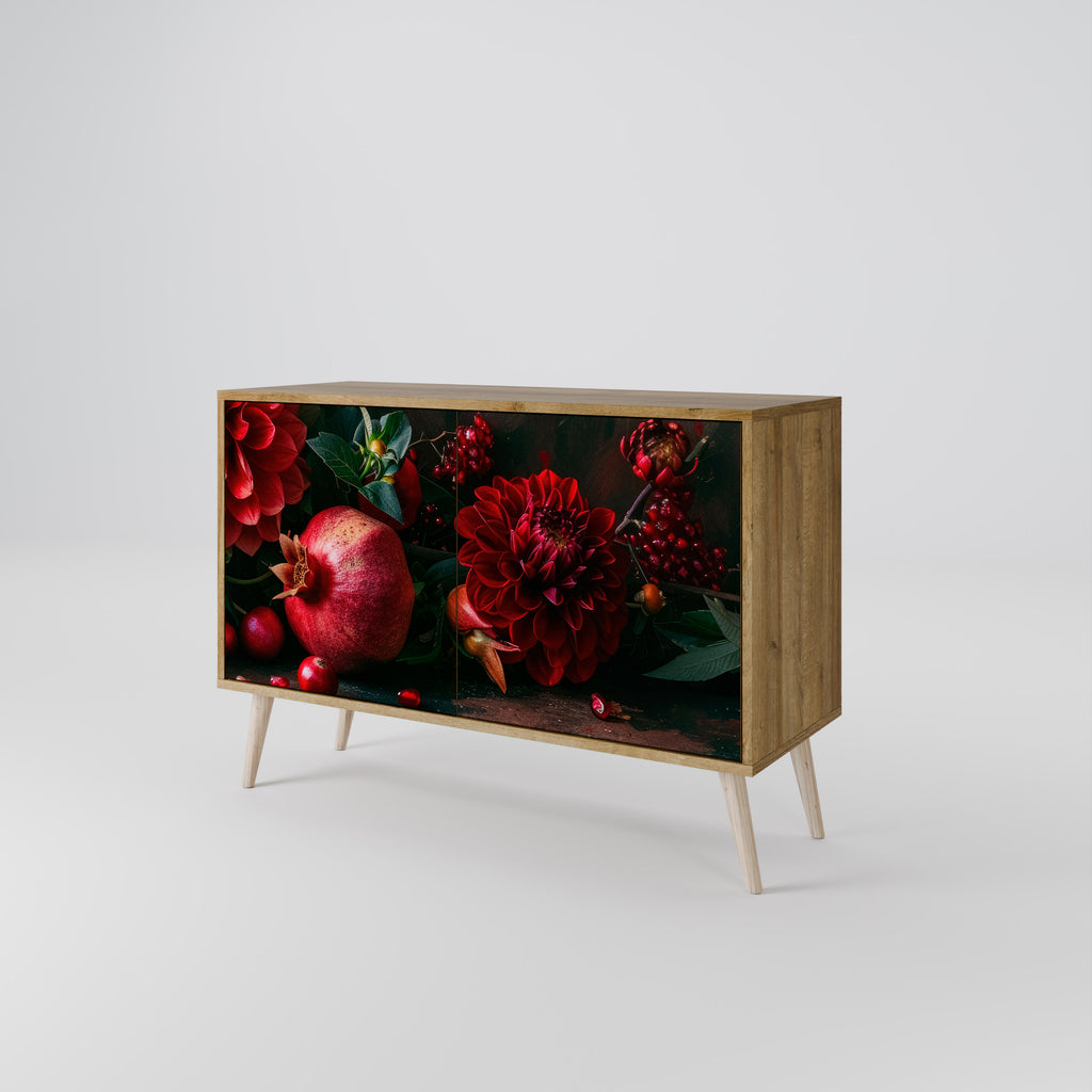 DAHLIAS AND POMEGRANATES 2-Door Sideboard in Oak Effect