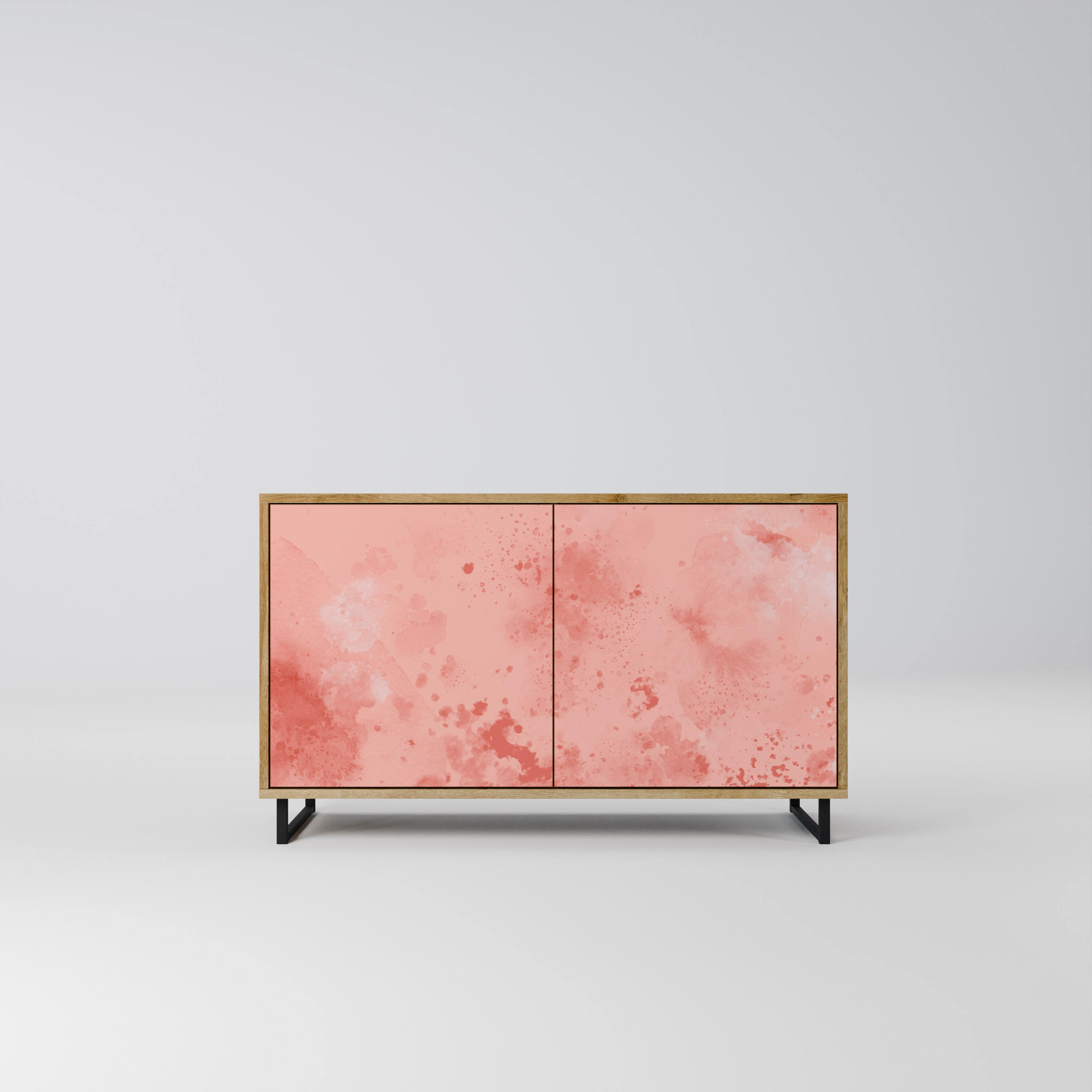 Aparador CRANE DANCE de 2 puertas con efecto roble